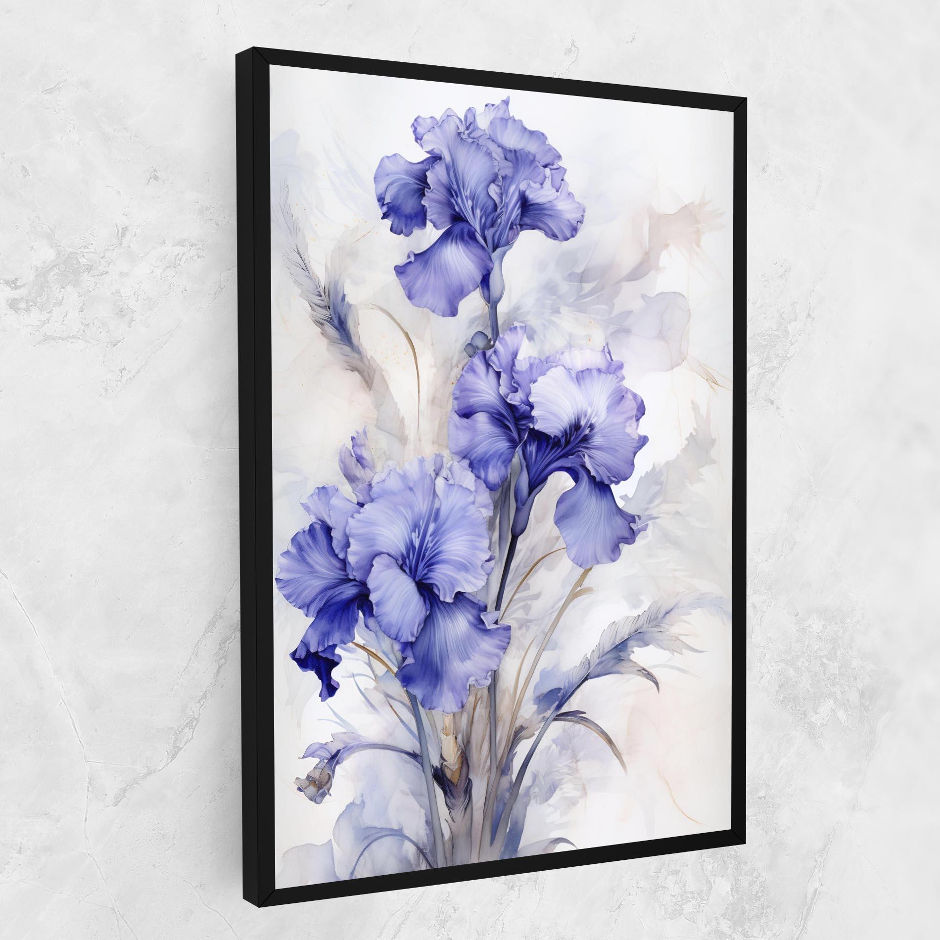 Vászonkép Purple Iris Painting mockup 1