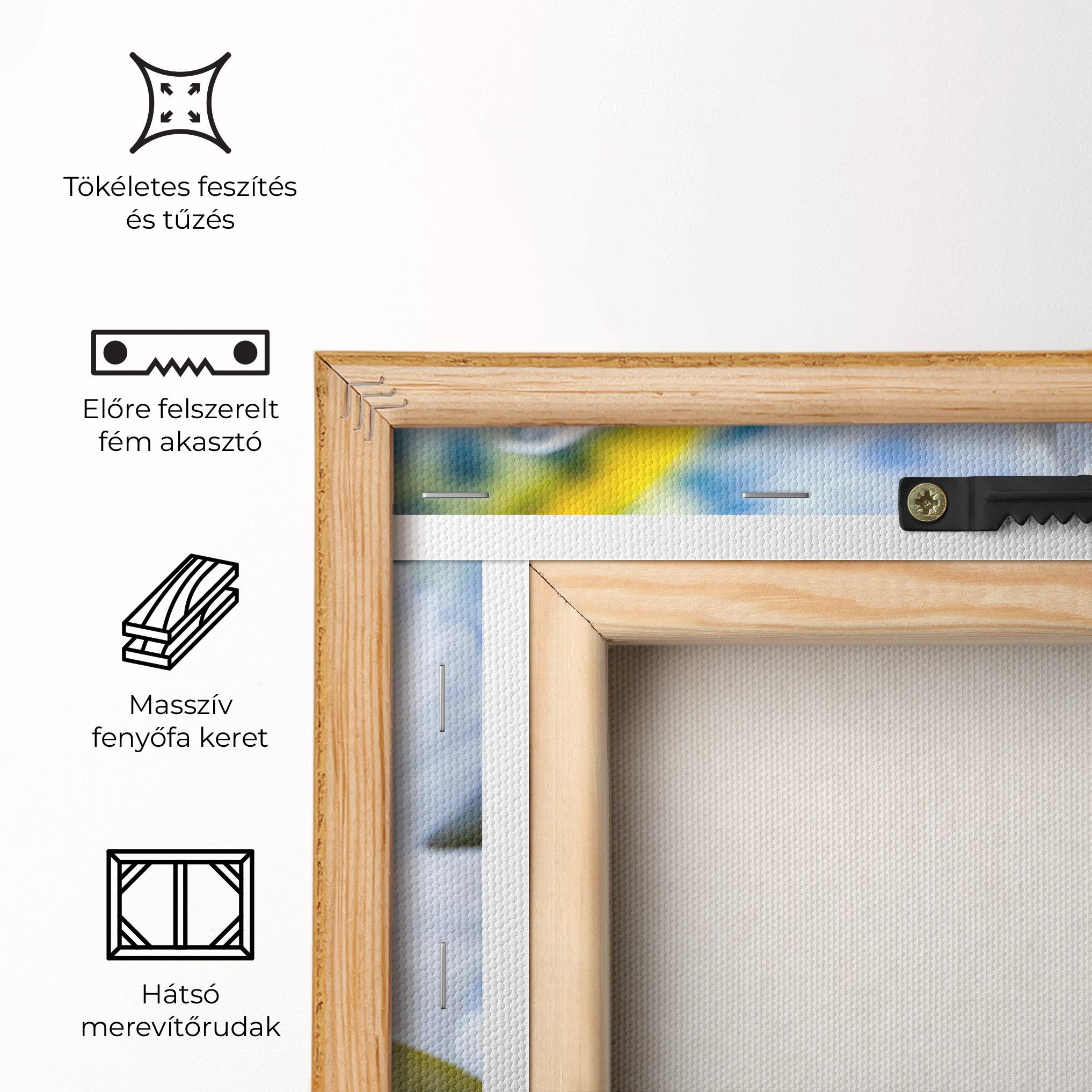 Vászonkép Blue Yellow Iris mockup 5