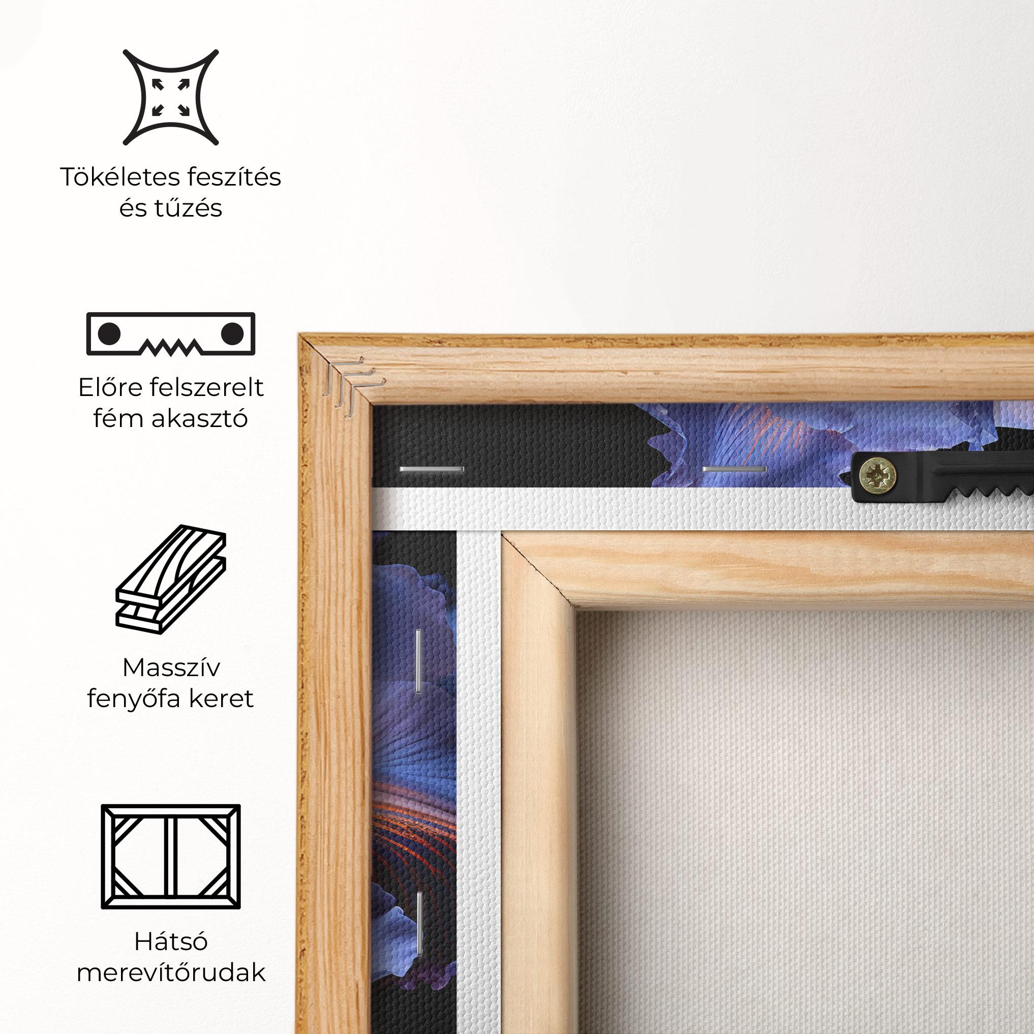 Vászonkép Elegant Iris On Black mockup 5