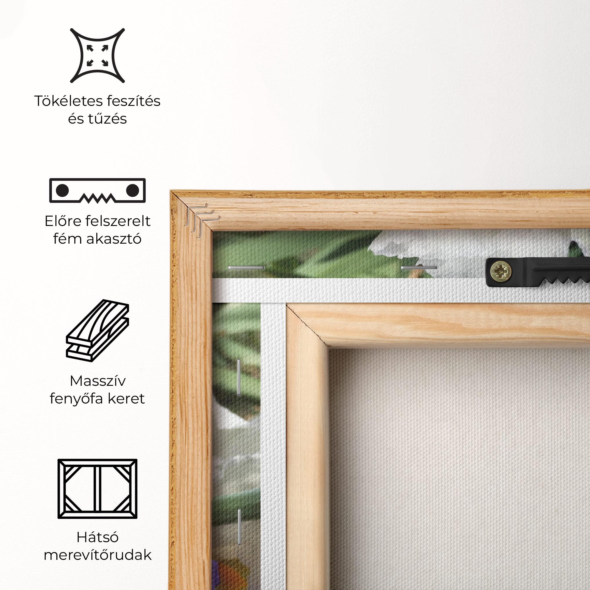 Vászonkép Garden White Purple Irirs mockup 5