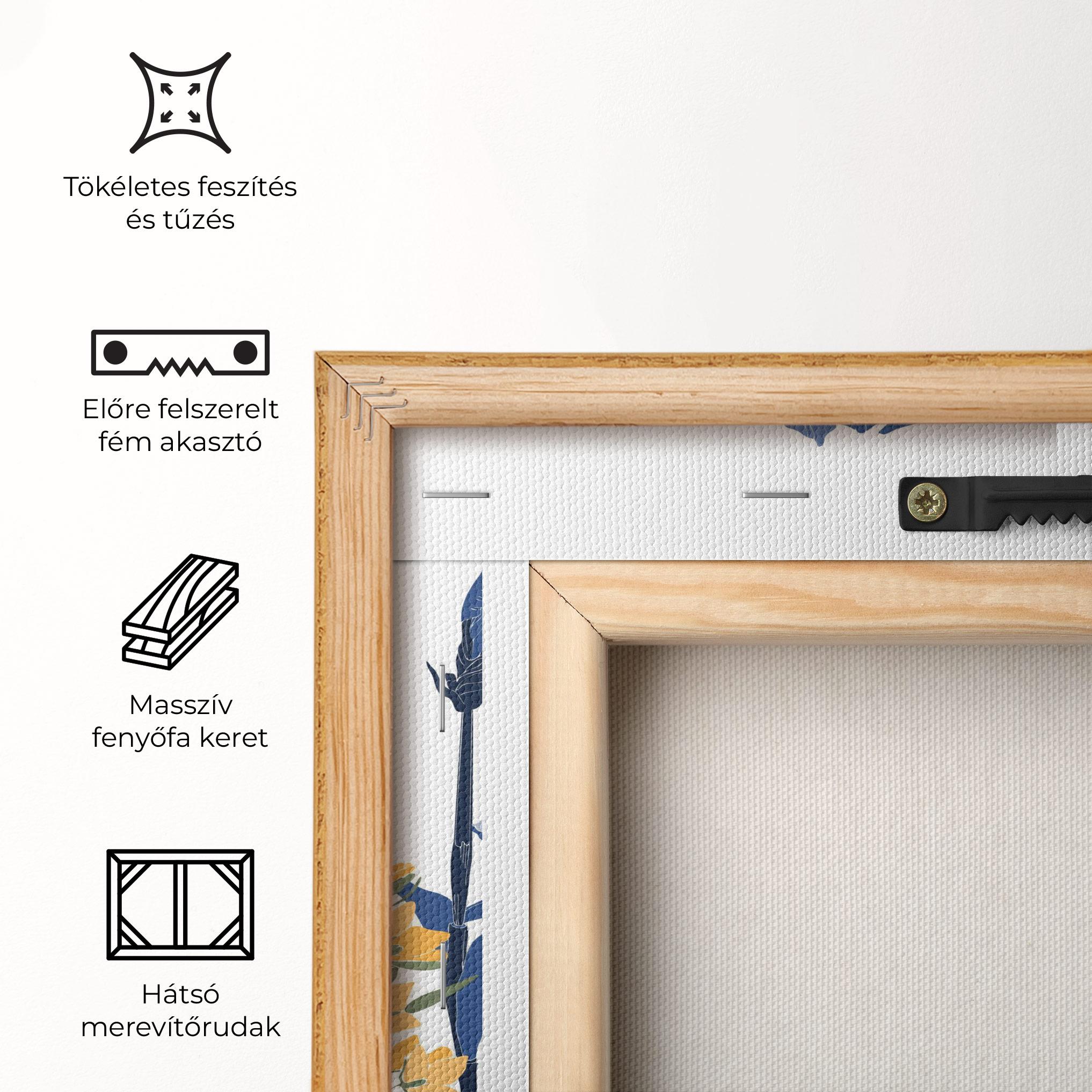 Vászonkép Iris Blue Art mockup 5