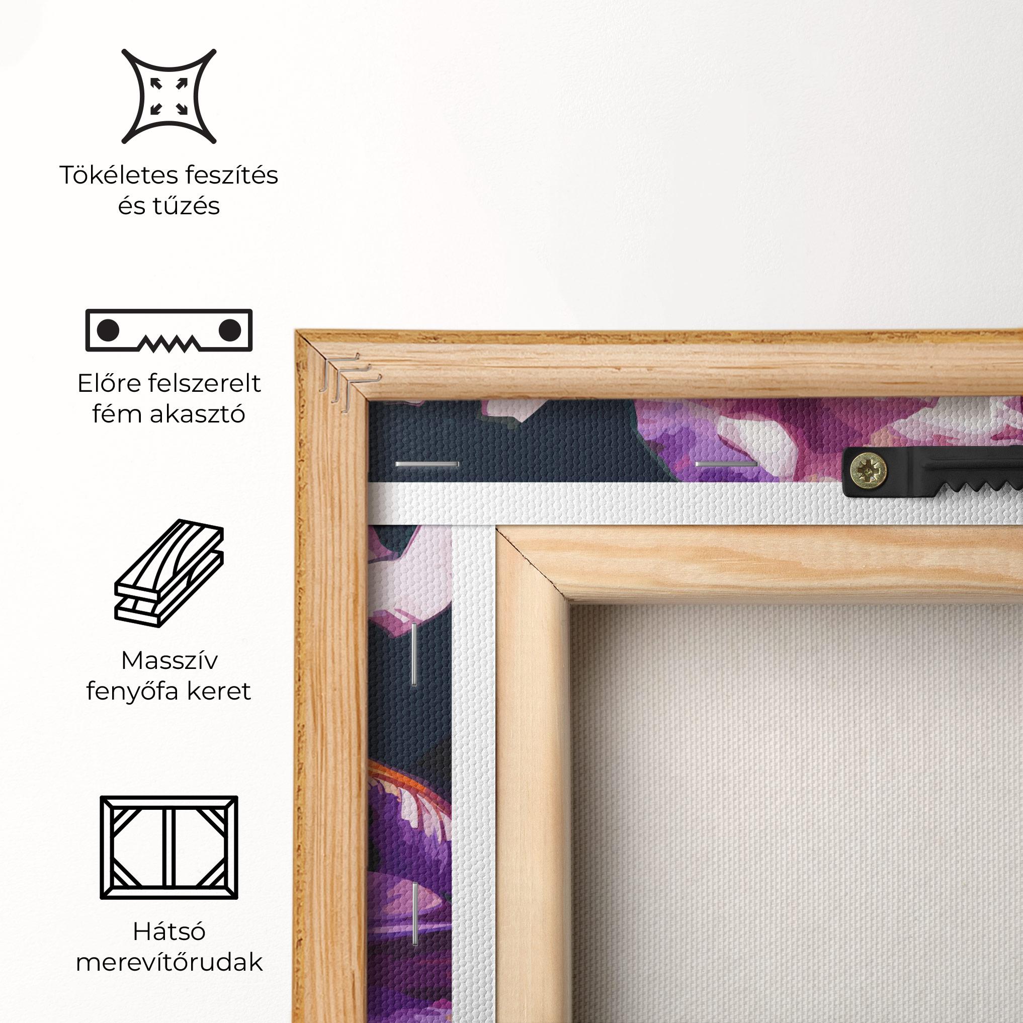 Vászonkép Purple Orange Iris Art mockup 5