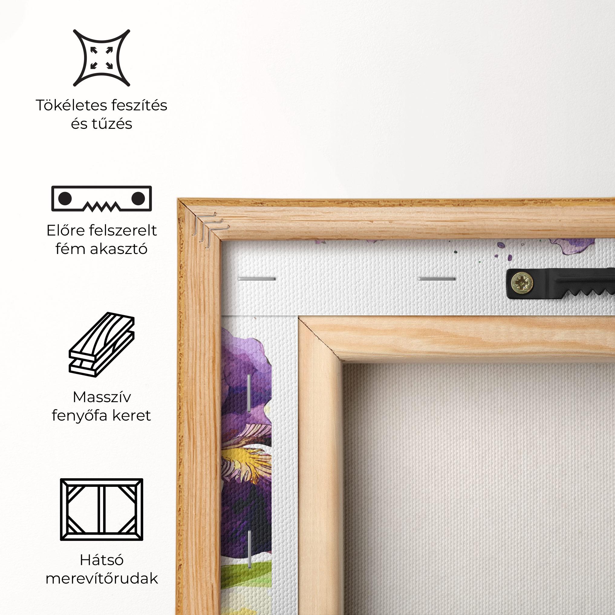 Vászonkép Watercolor Purple Iris mockup 5