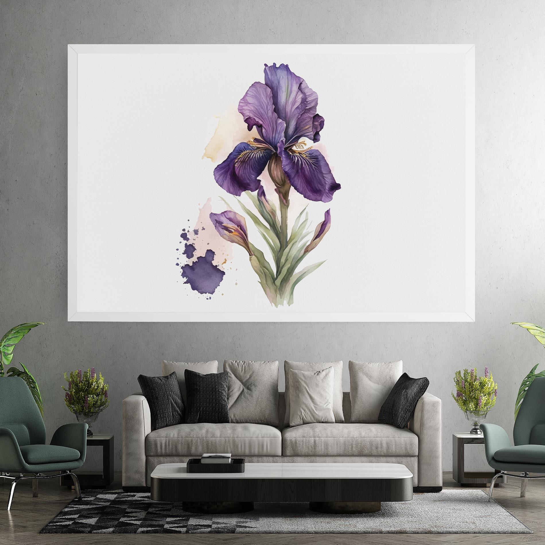 Vászonkép Beautiful Purple Iris mockup 7