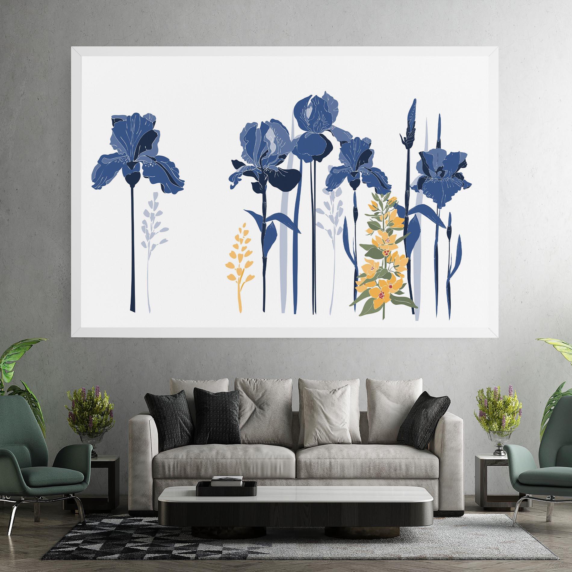 Vászonkép Iris Blue Art mockup 7