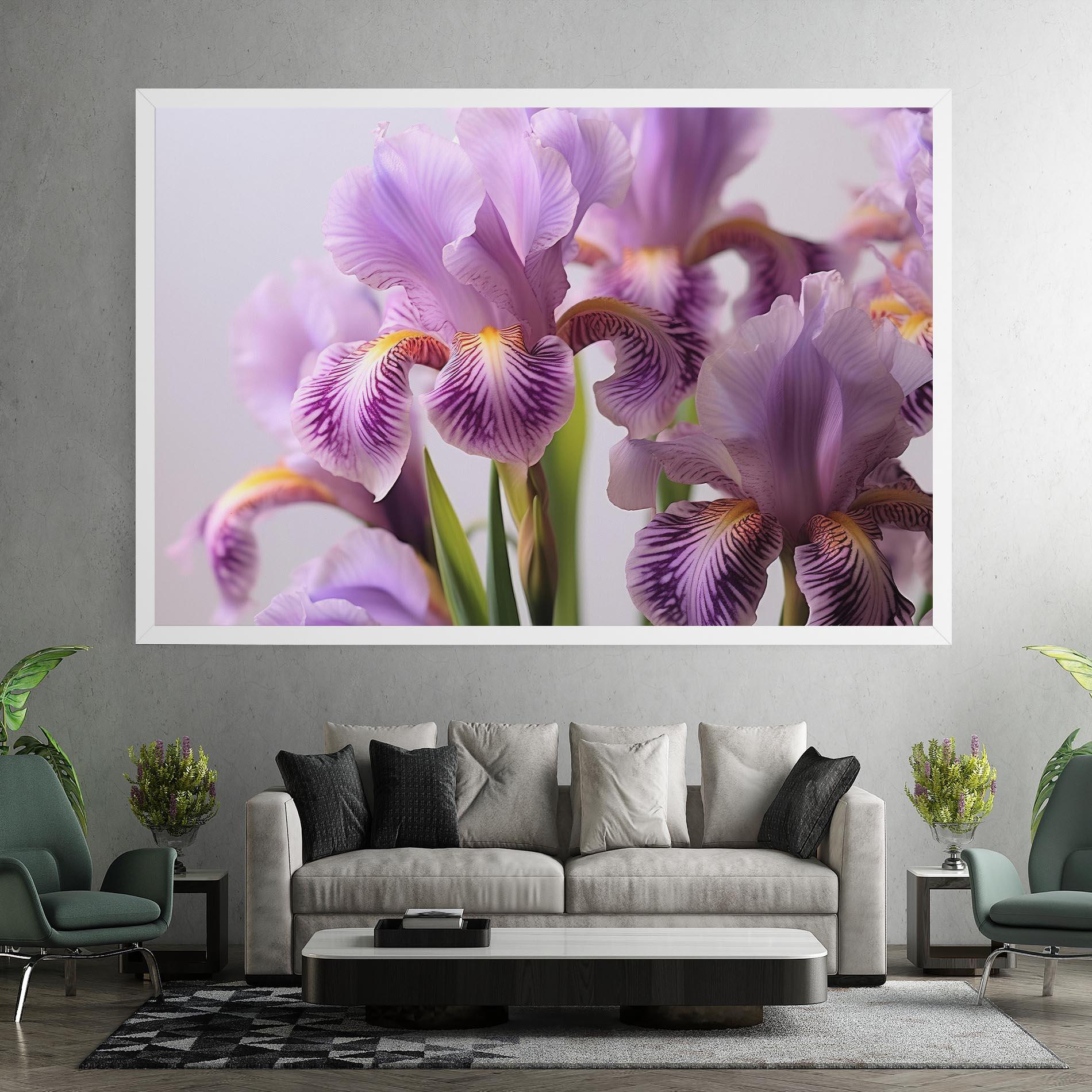 Vászonkép Iris In Vase mockup 7