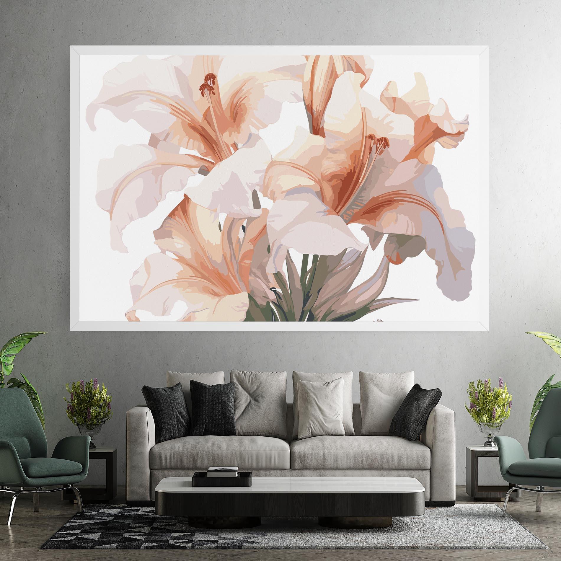 Vászonkép Light Orange Iris mockup 7