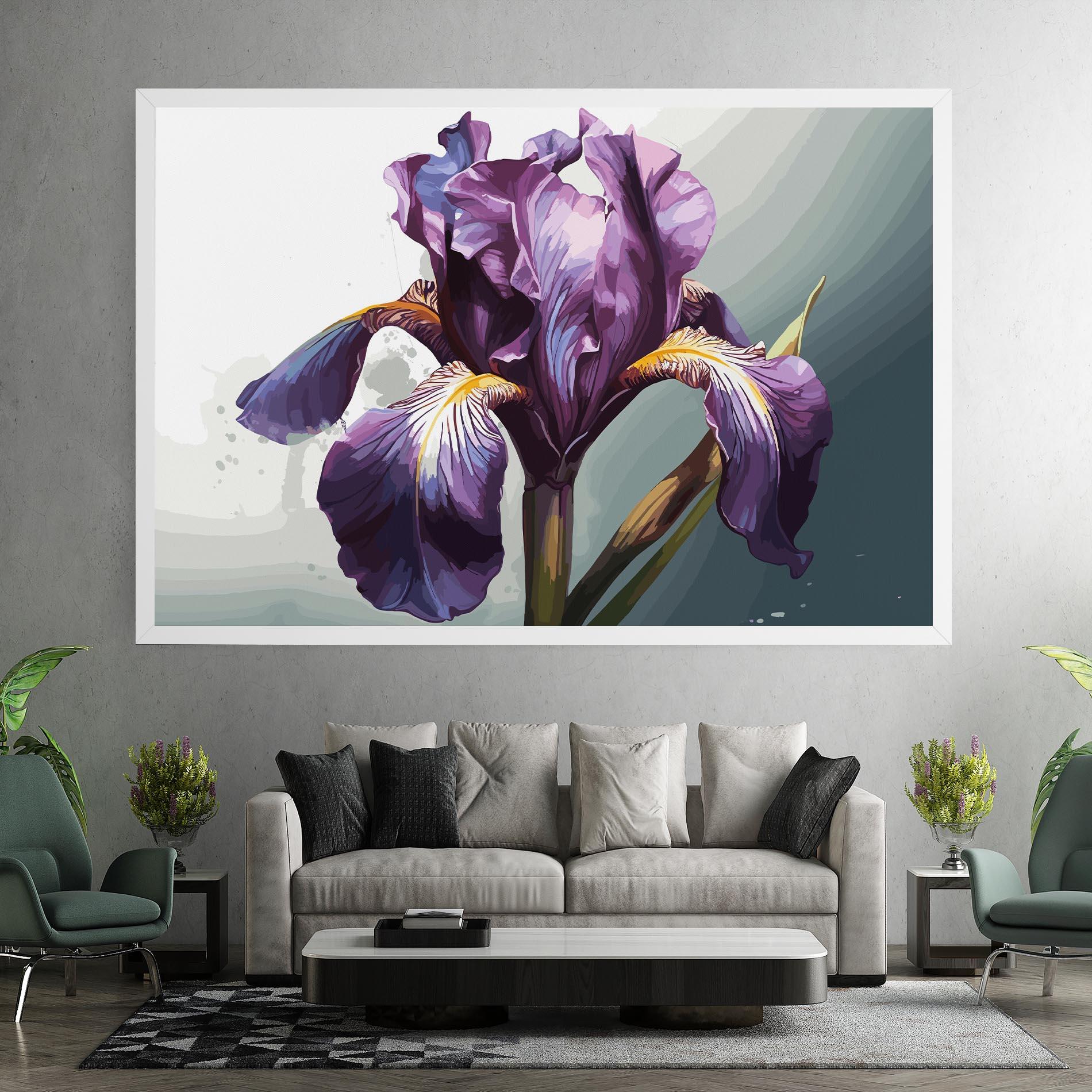 Vászonkép Purple Blue Iris mockup 7