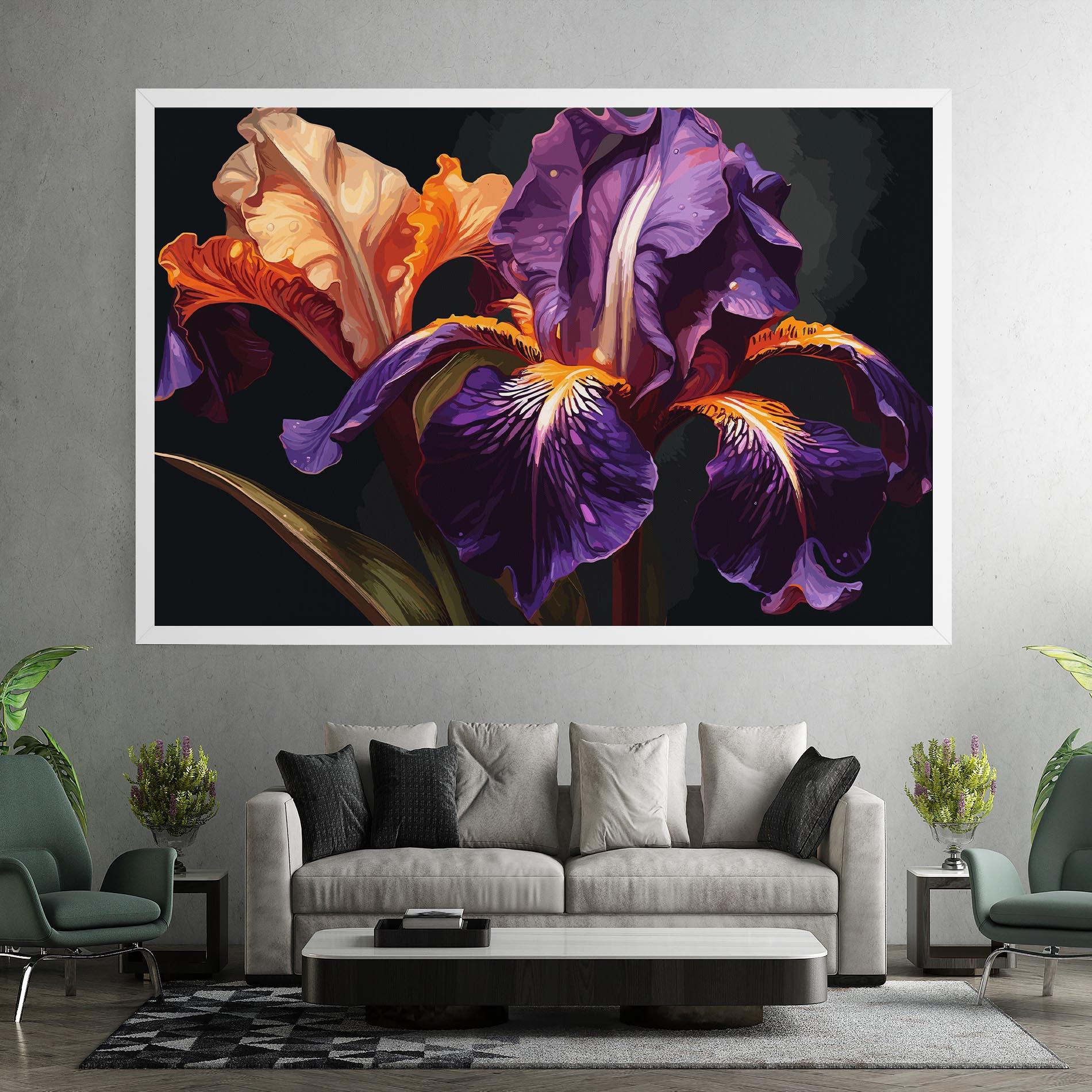 Vászonkép Purple Orange Iris mockup 7