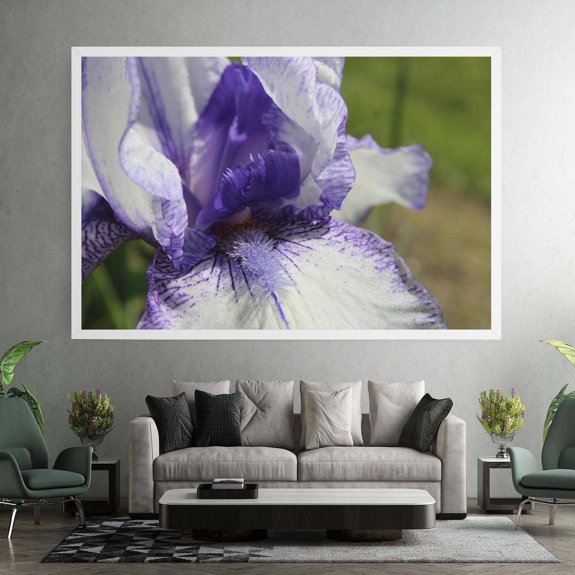 White Purple Iris mockup 7
