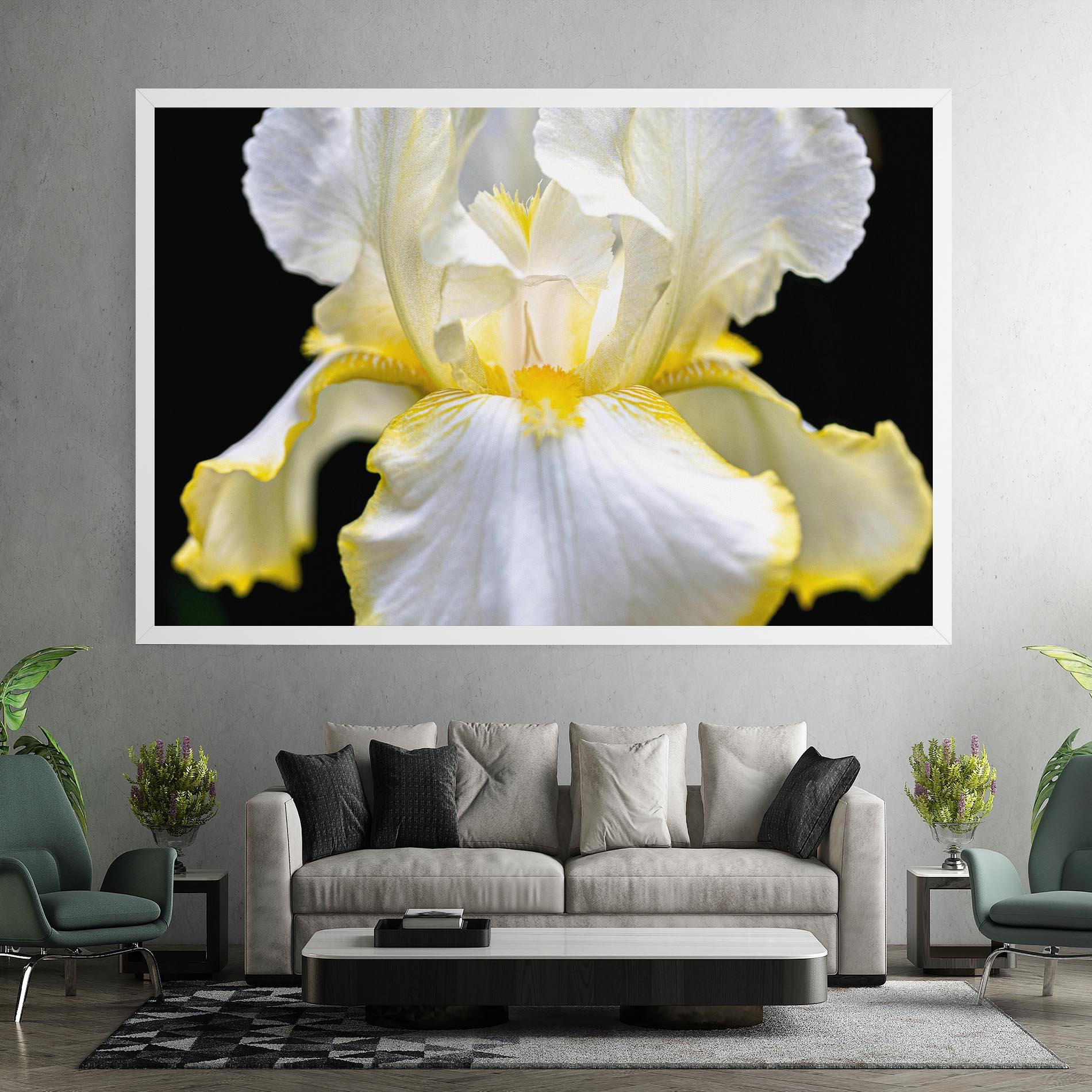 Vászonkép White Yellow Iris mockup 7