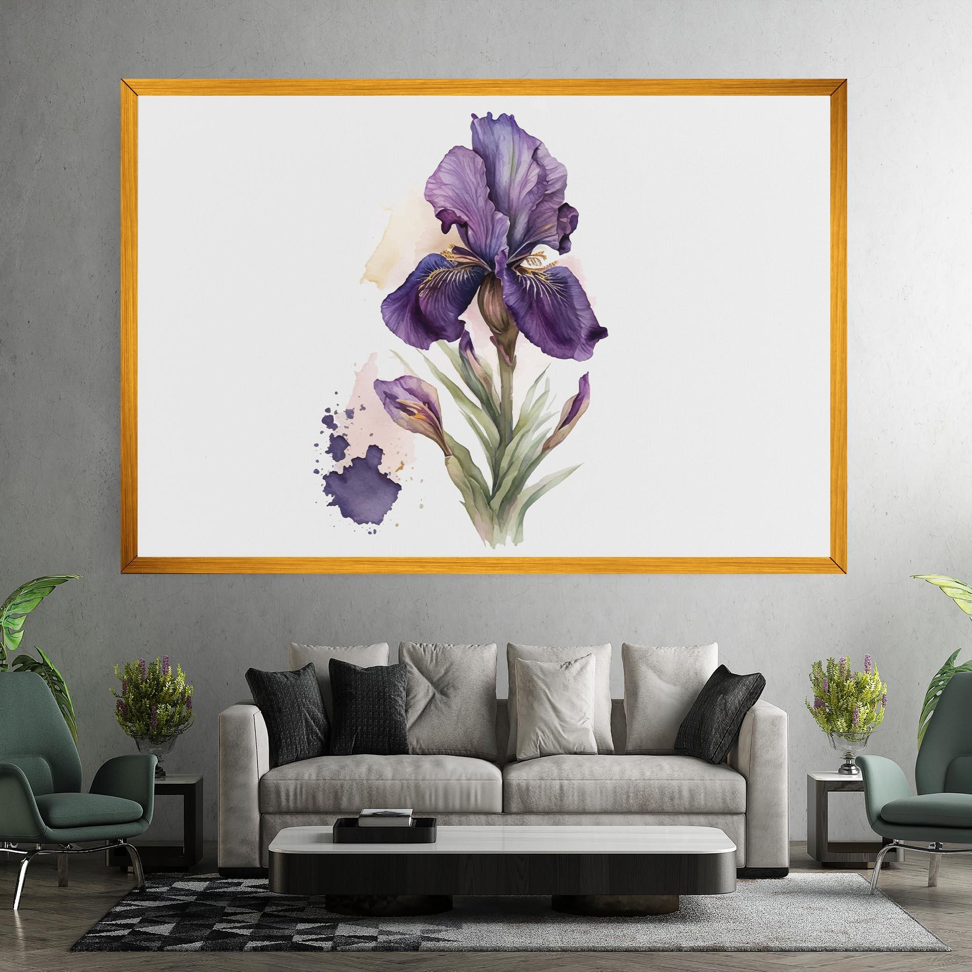 Vászonkép Beautiful Purple Iris mockup 7