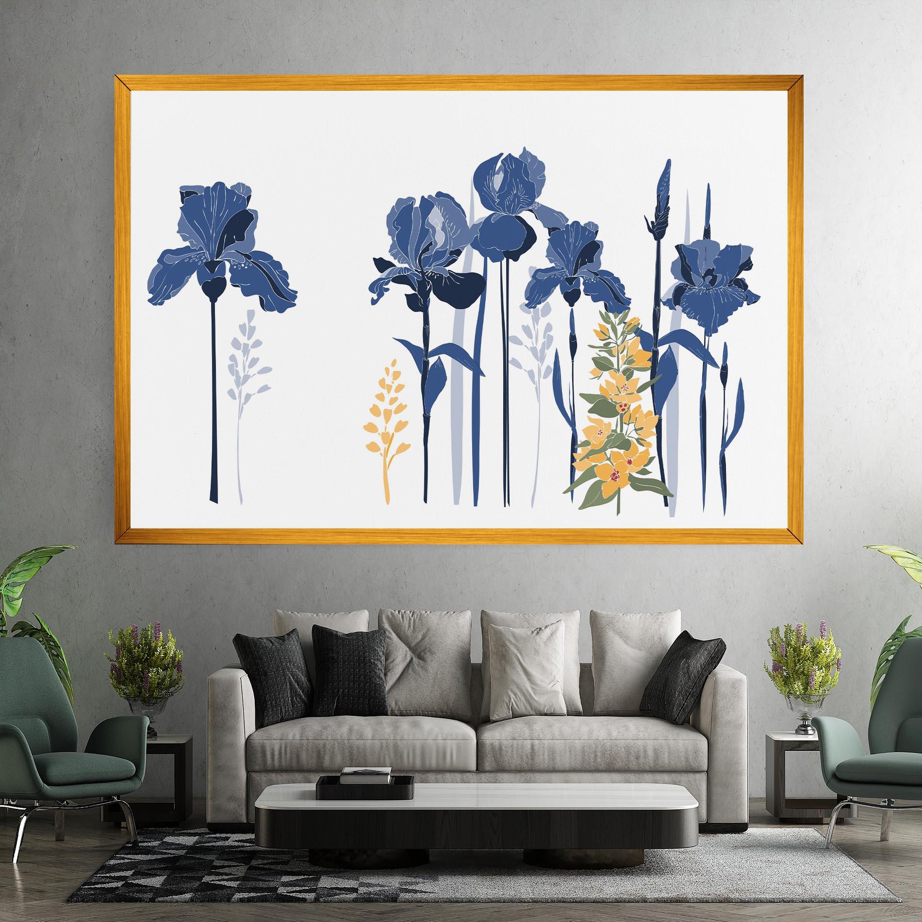 Vászonkép Iris Blue Art mockup 7