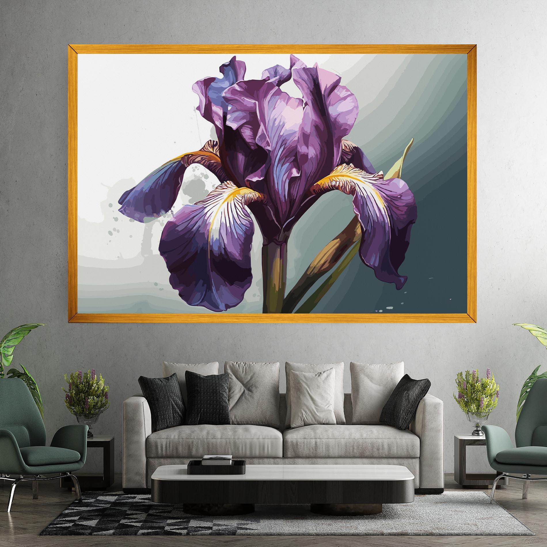 Vászonkép Purple Blue Iris mockup 7