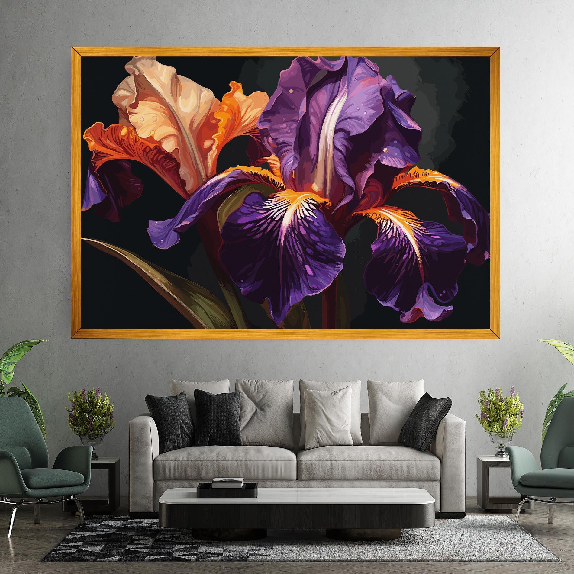 Vászonkép Purple Orange Iris mockup 7