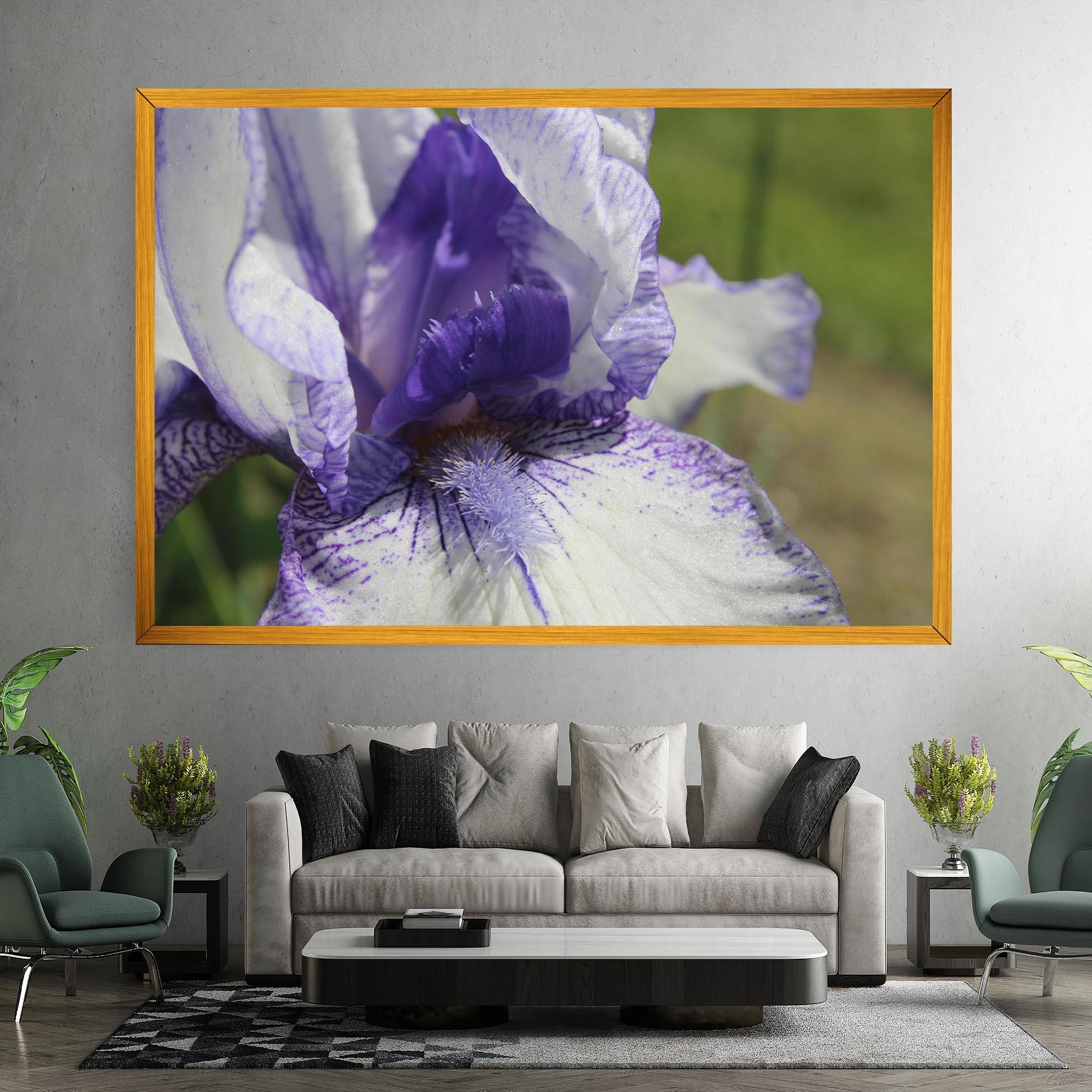 Vászonkép White Purple Iris mockup 7