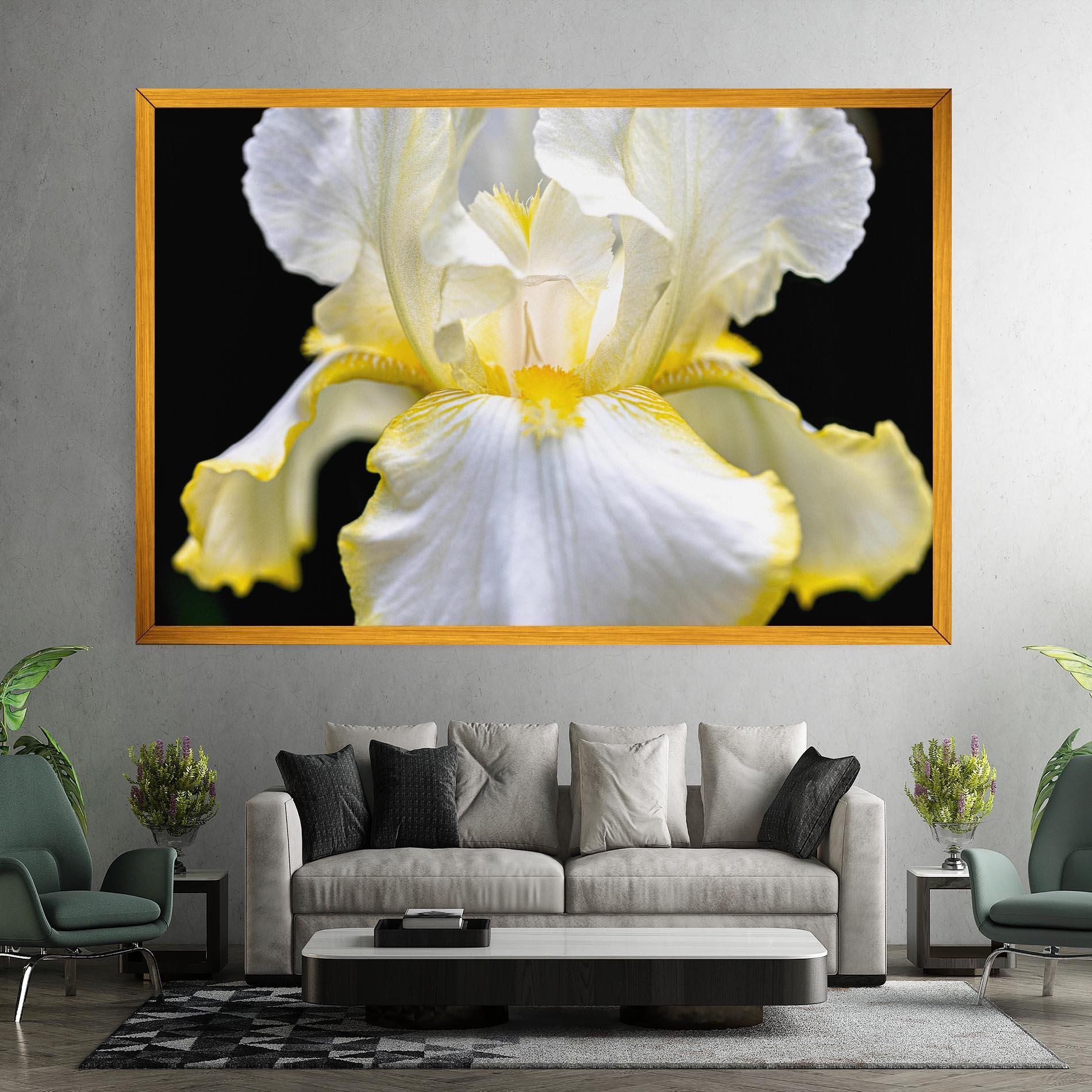Vászonkép White Yellow Iris mockup 7