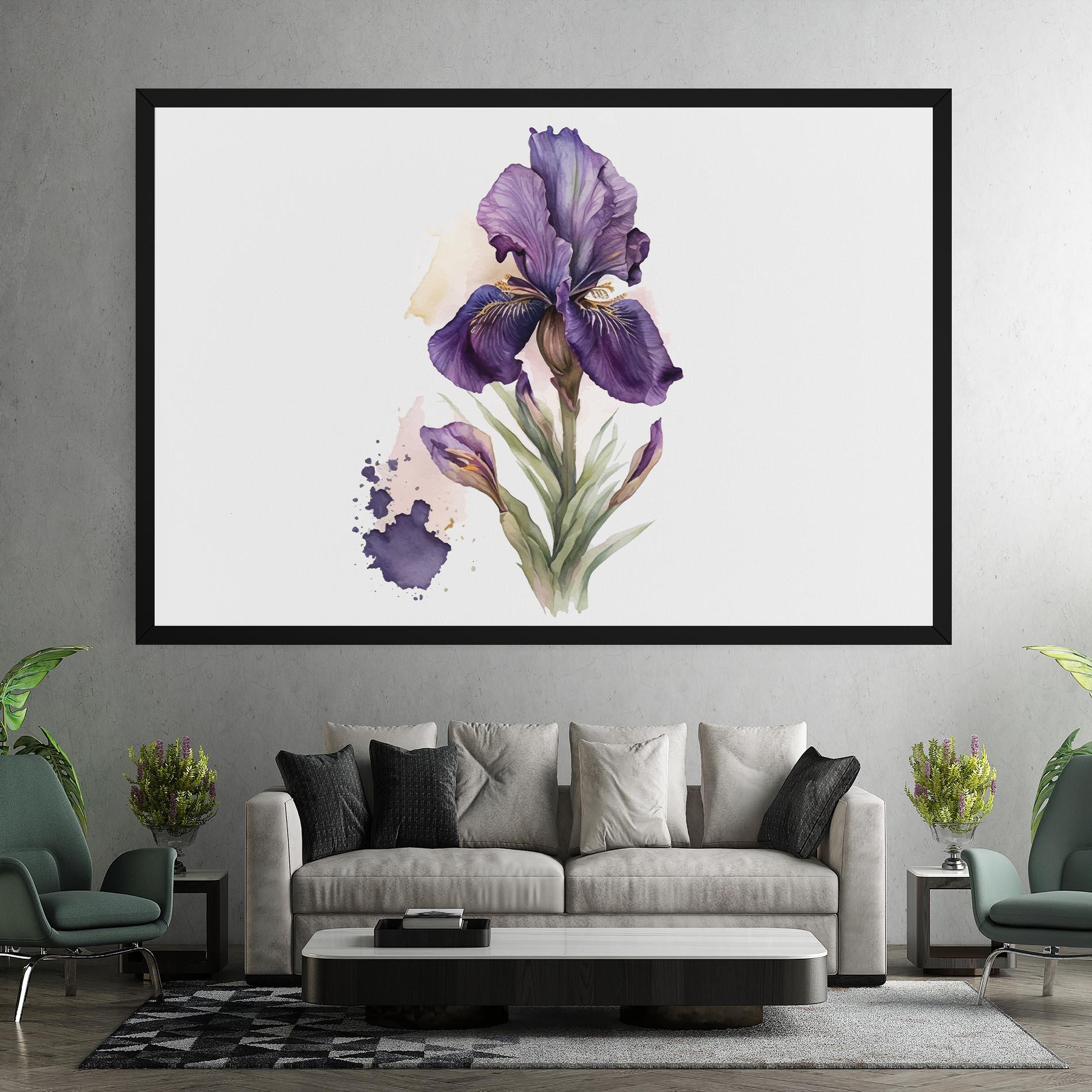 Vászonkép Beautiful Purple Iris mockup 7