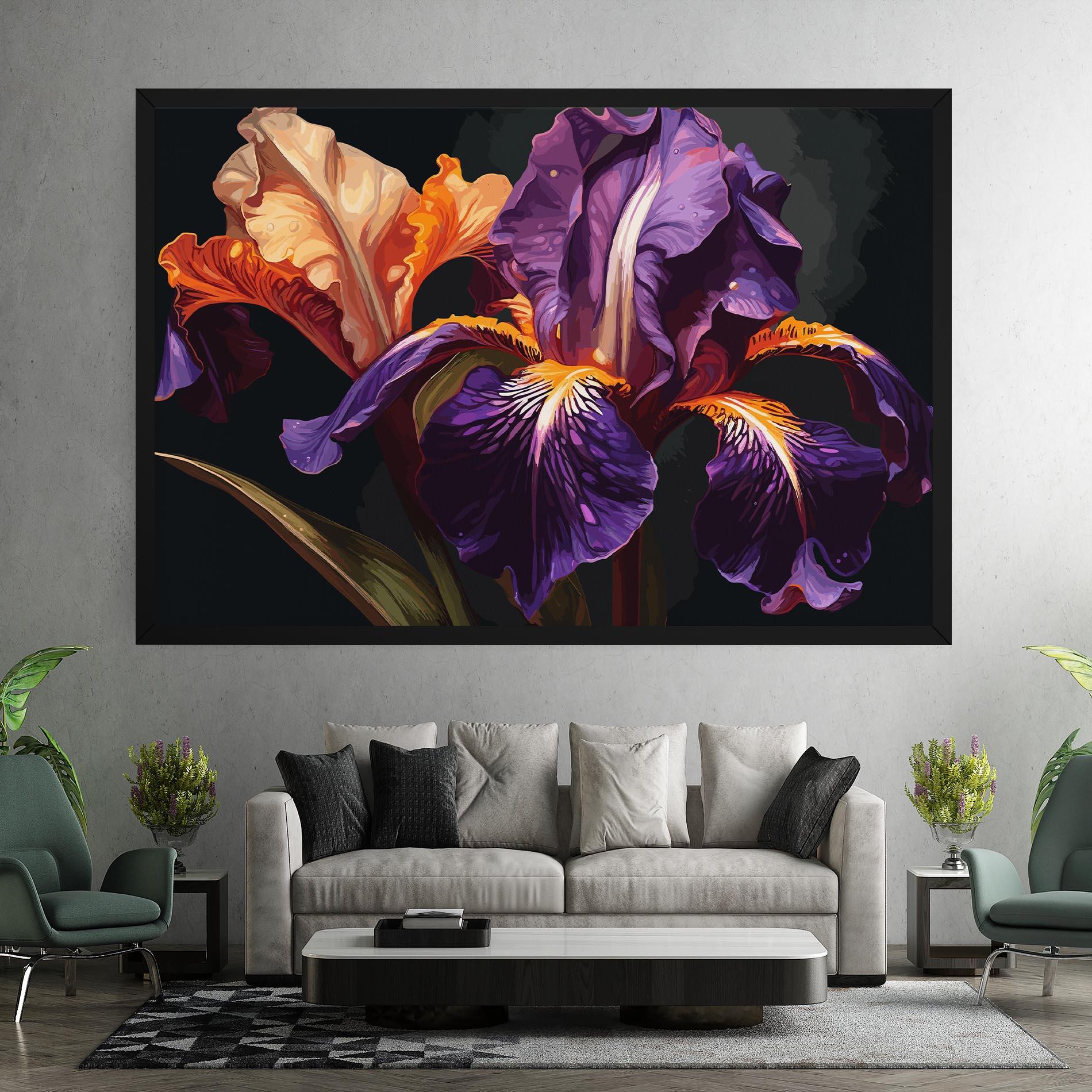 Vászonkép Purple Orange Iris mockup 7