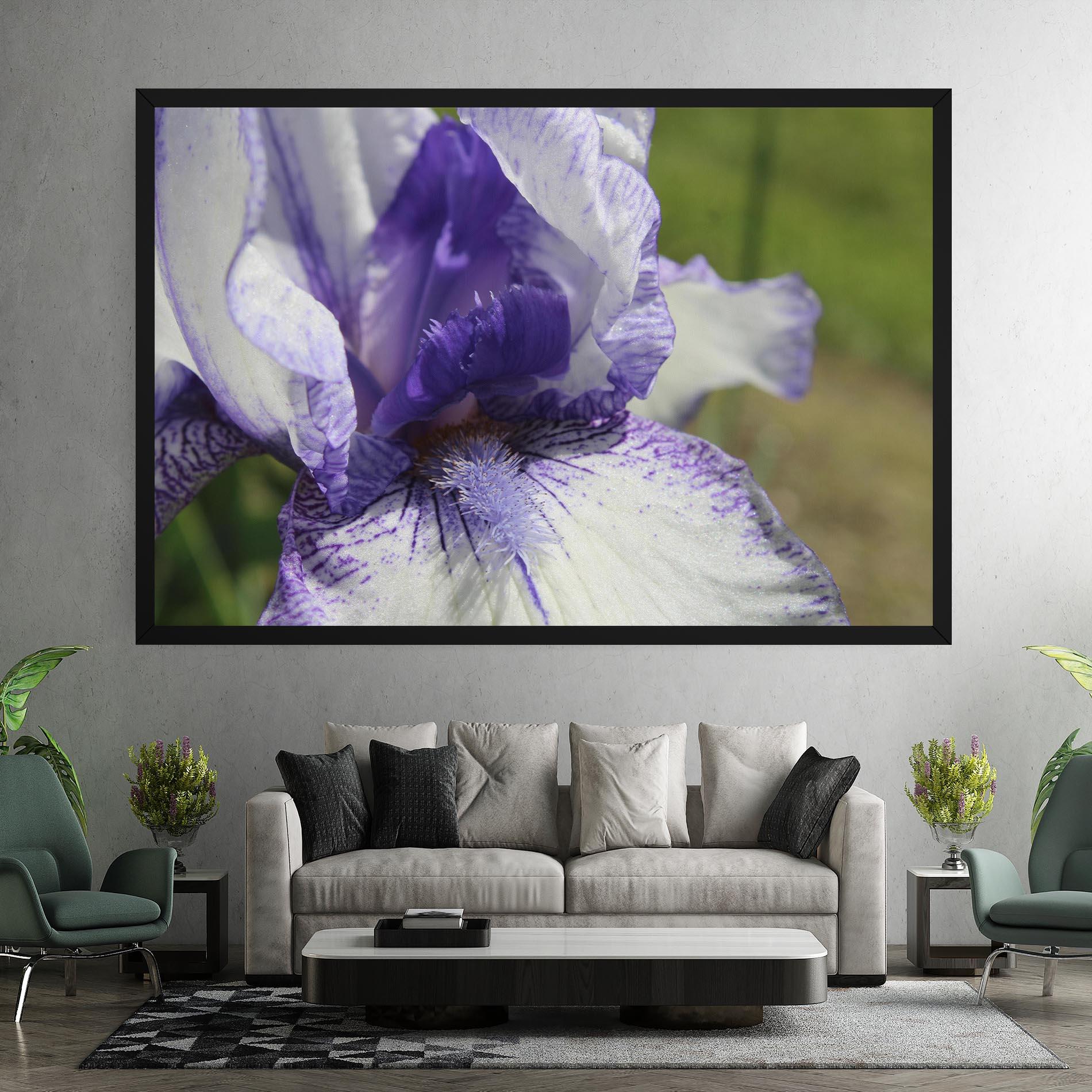 Vászonkép White Purple Iris mockup 7