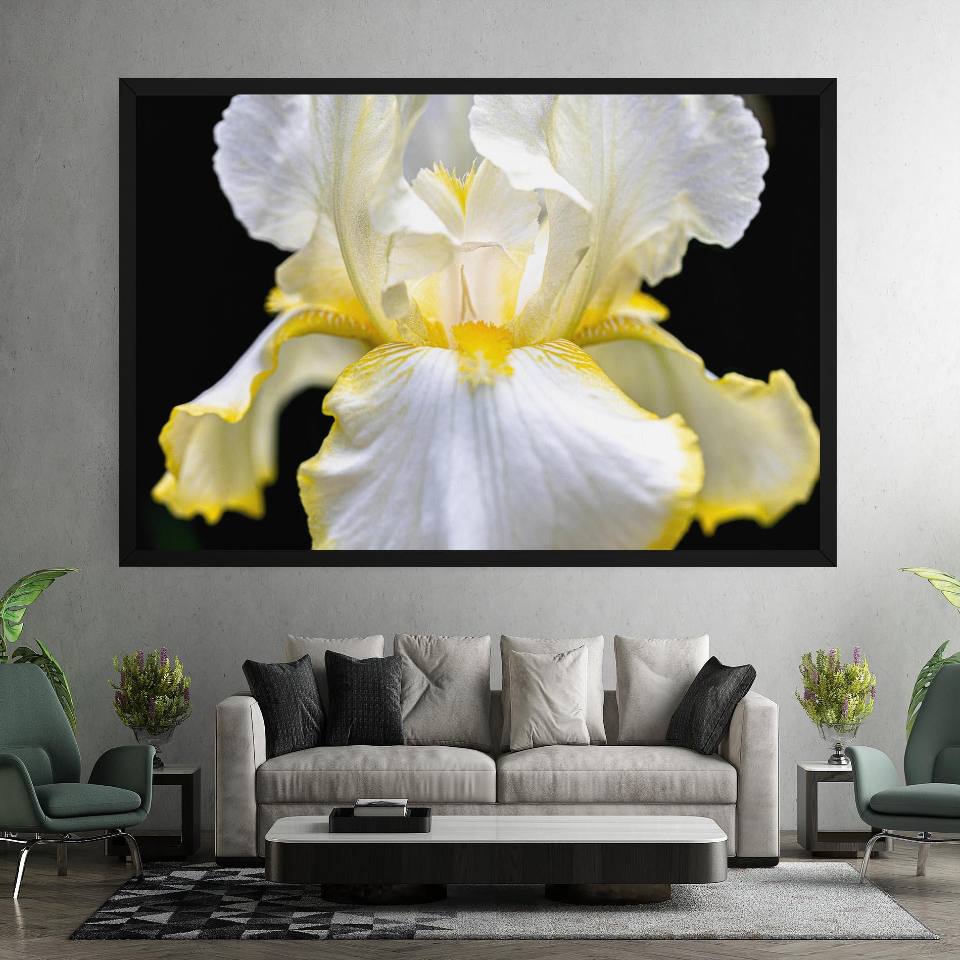 Vászonkép White Yellow Iris mockup 7
