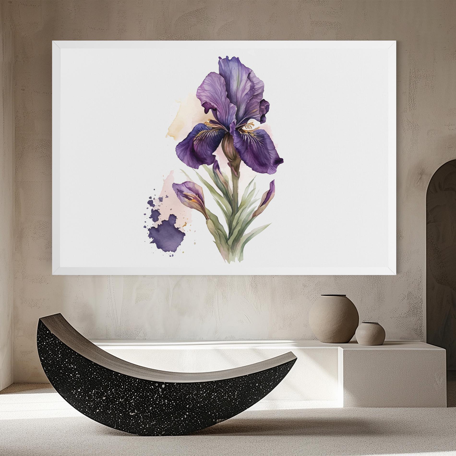 Vászonkép Beautiful Purple Iris mockup 8