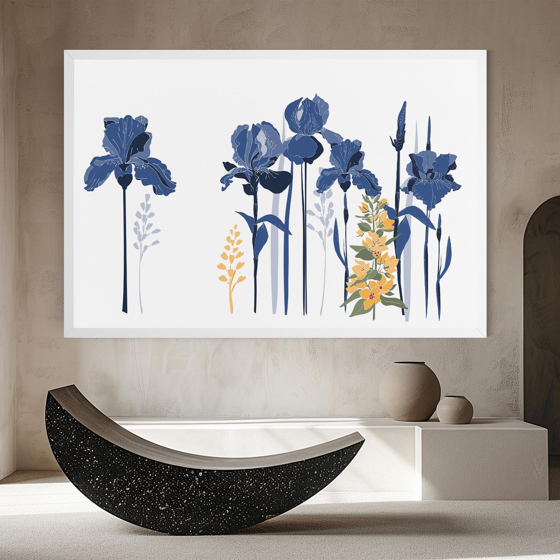 Vászonkép Iris Blue Art mockup 8