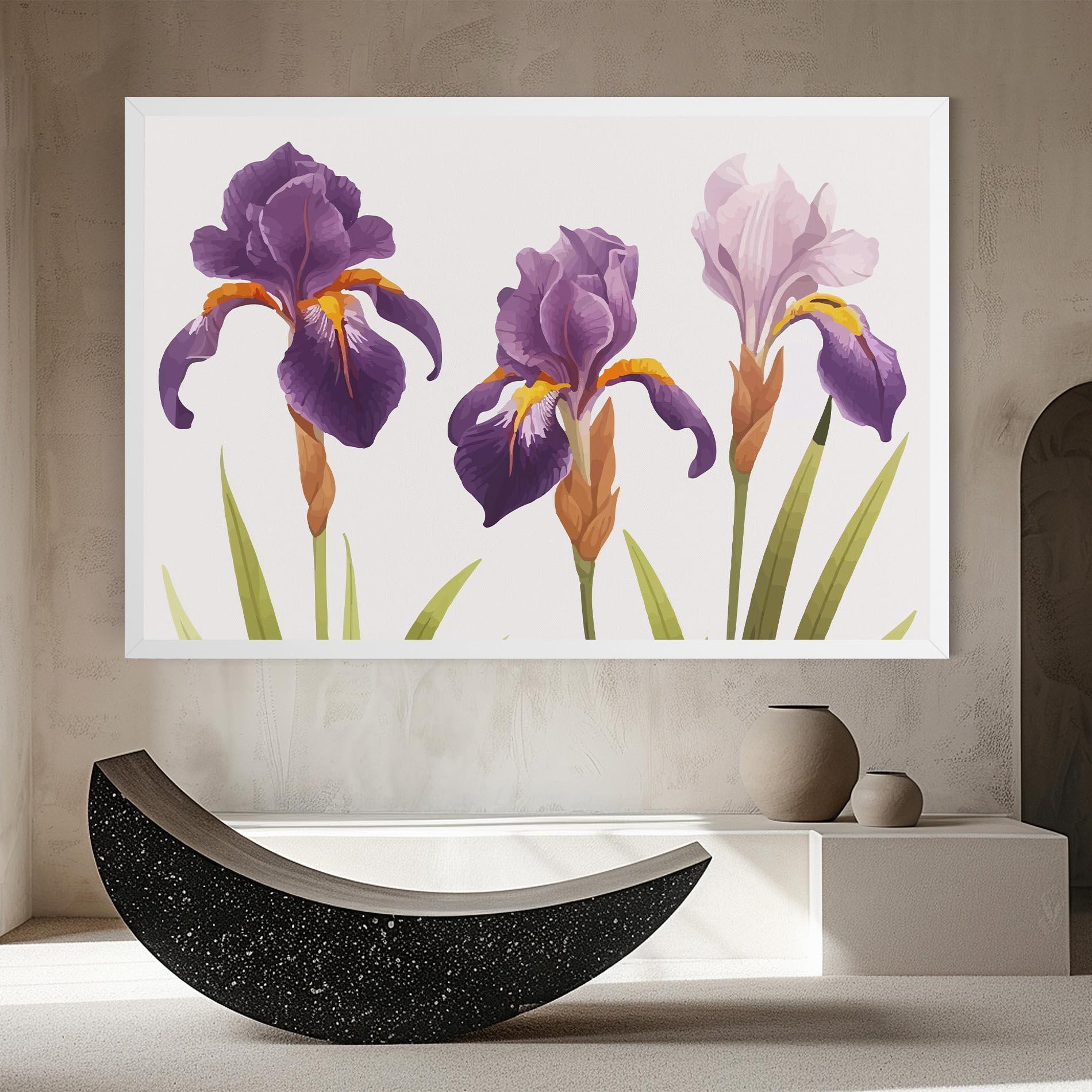 Vászonkép Iris Leaf mockup 8