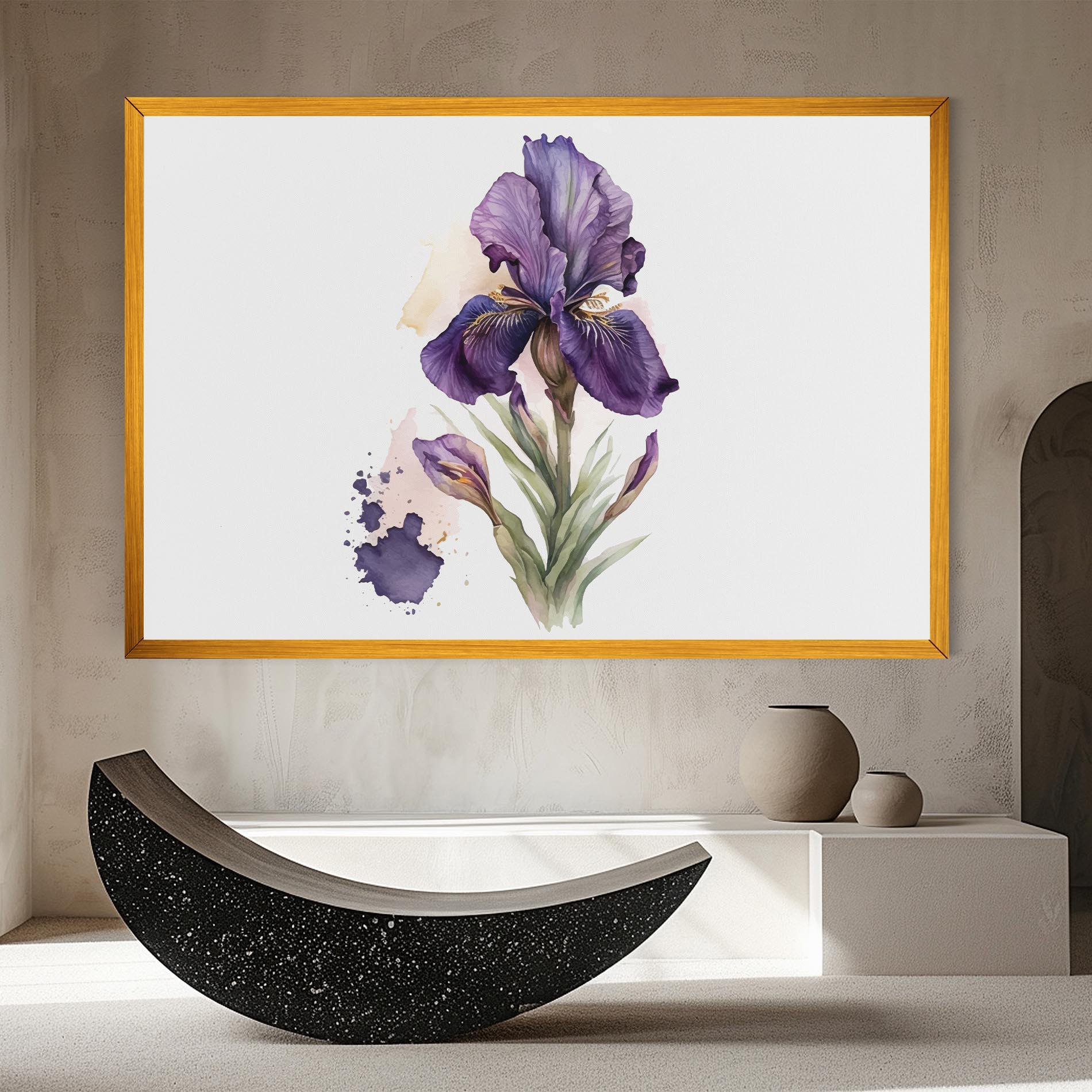 Vászonkép Beautiful Purple Iris mockup 8