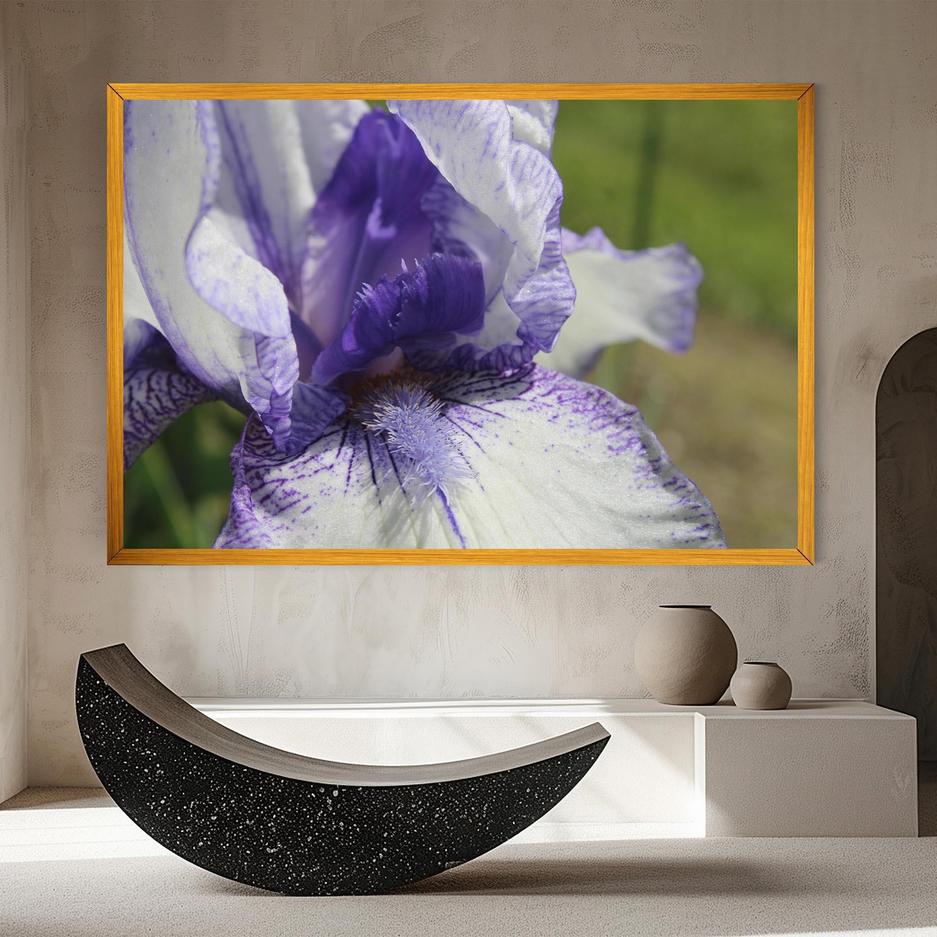 Vászonkép White Purple Iris mockup 8