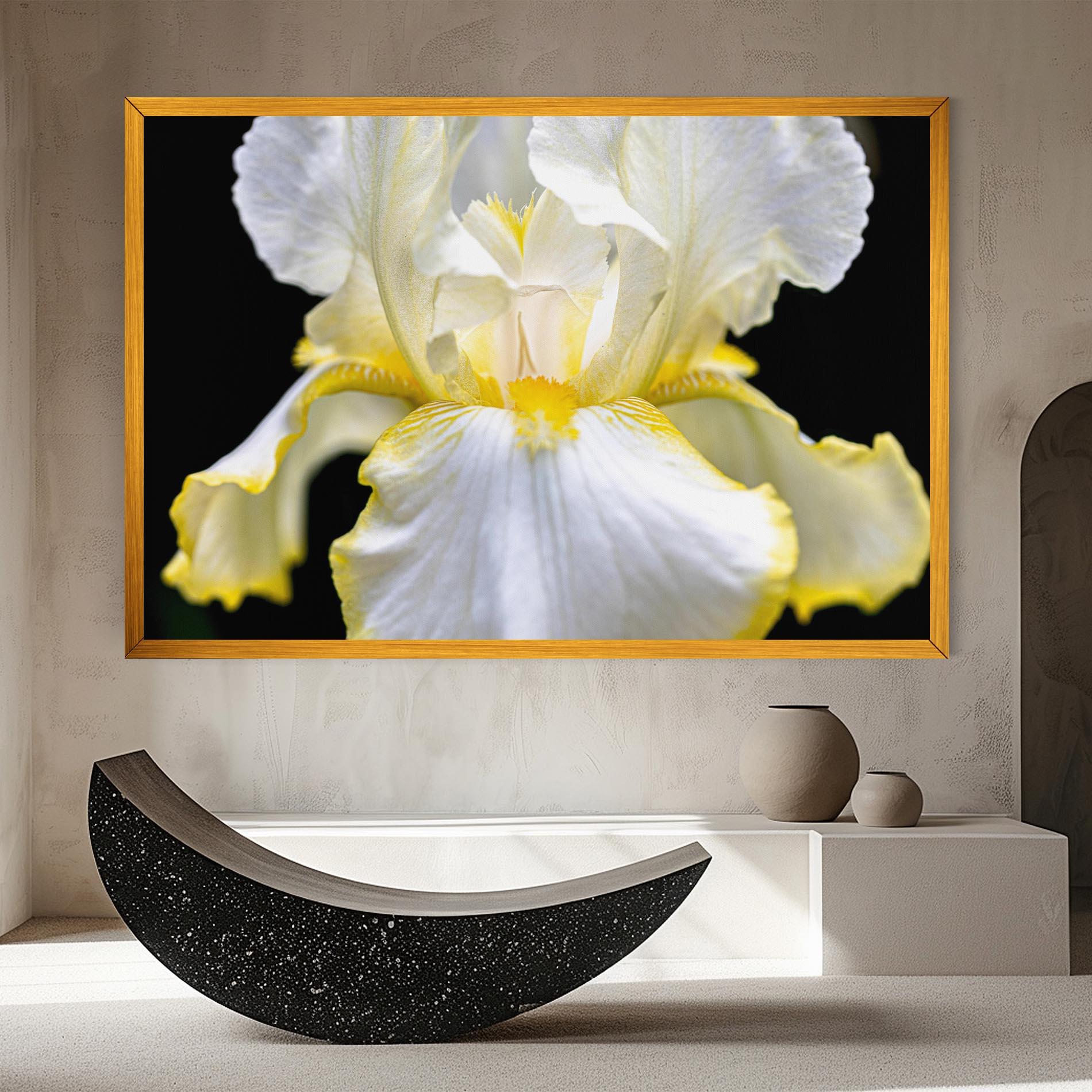 Vászonkép White Yellow Iris mockup 8
