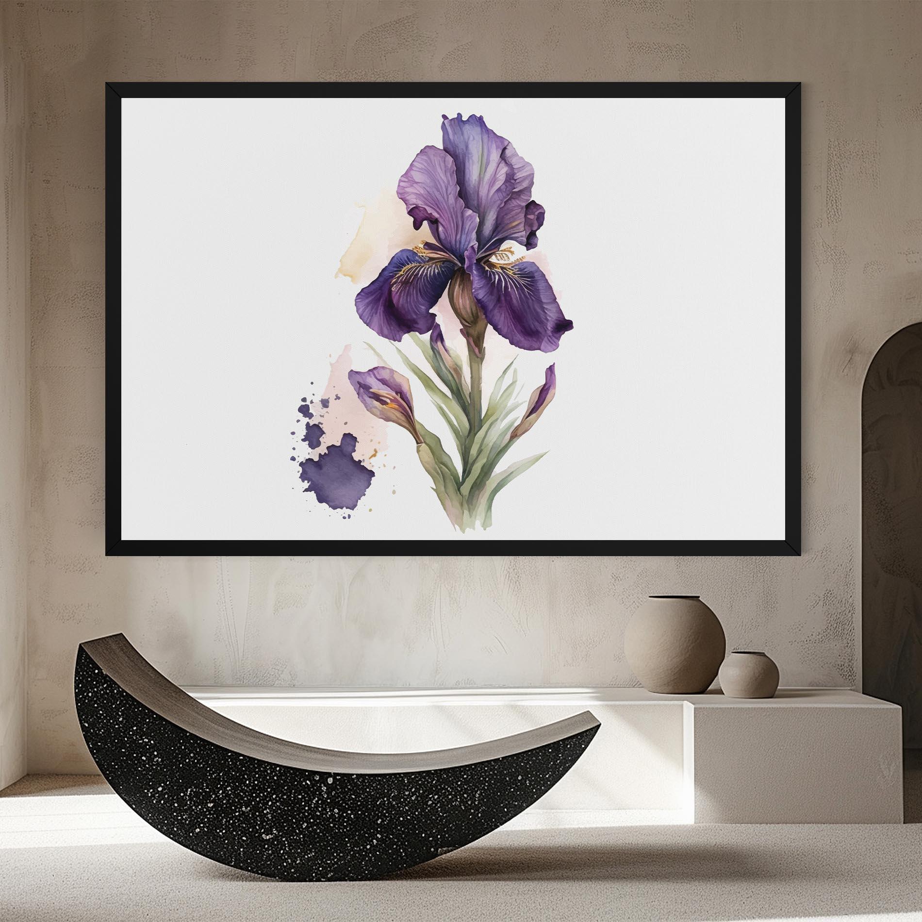 Vászonkép Beautiful Purple Iris mockup 8