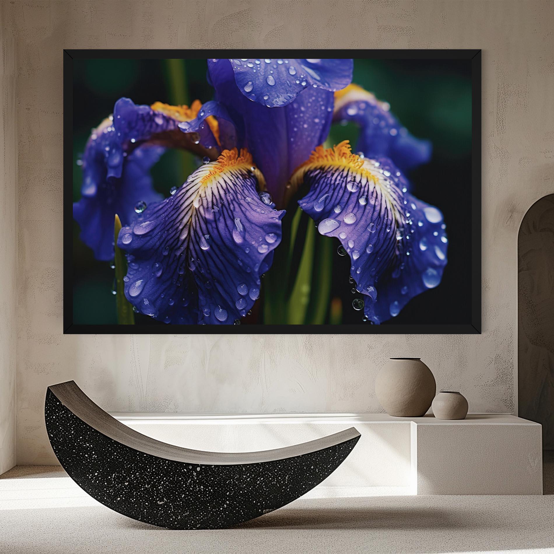 Vászonkép Iris After Rain mockup 8