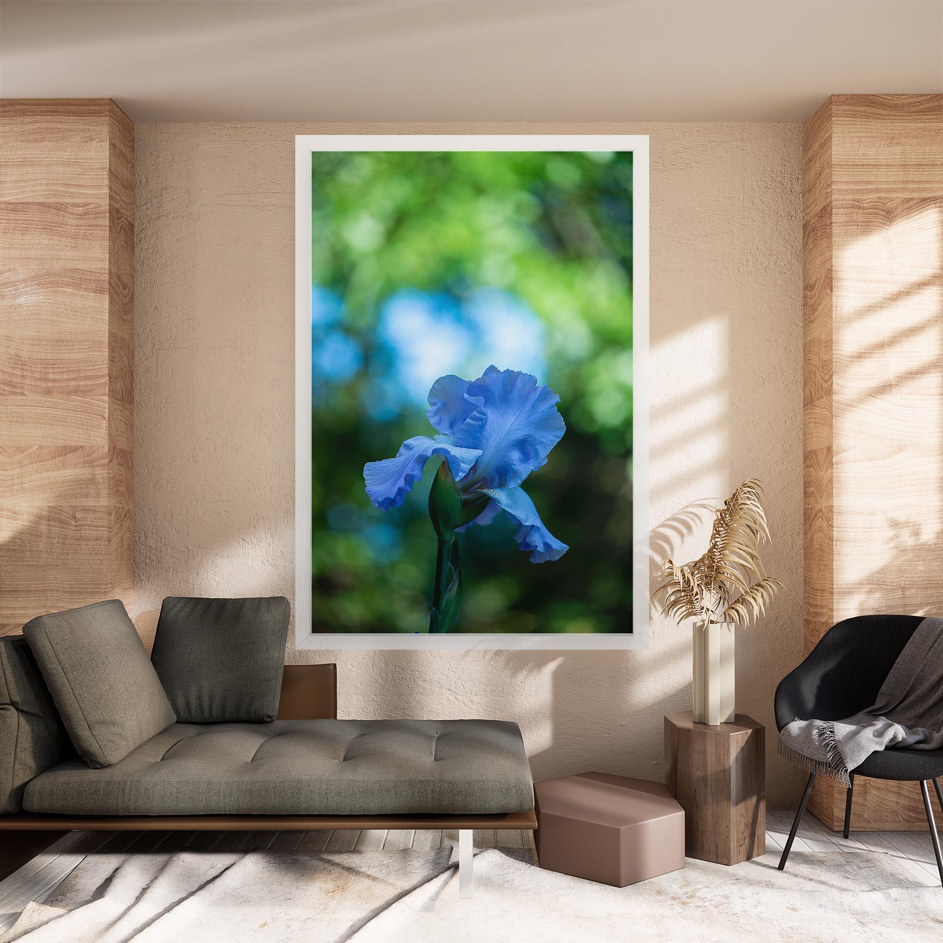 Vászonkép Blue Iris In The Garden mockup 8