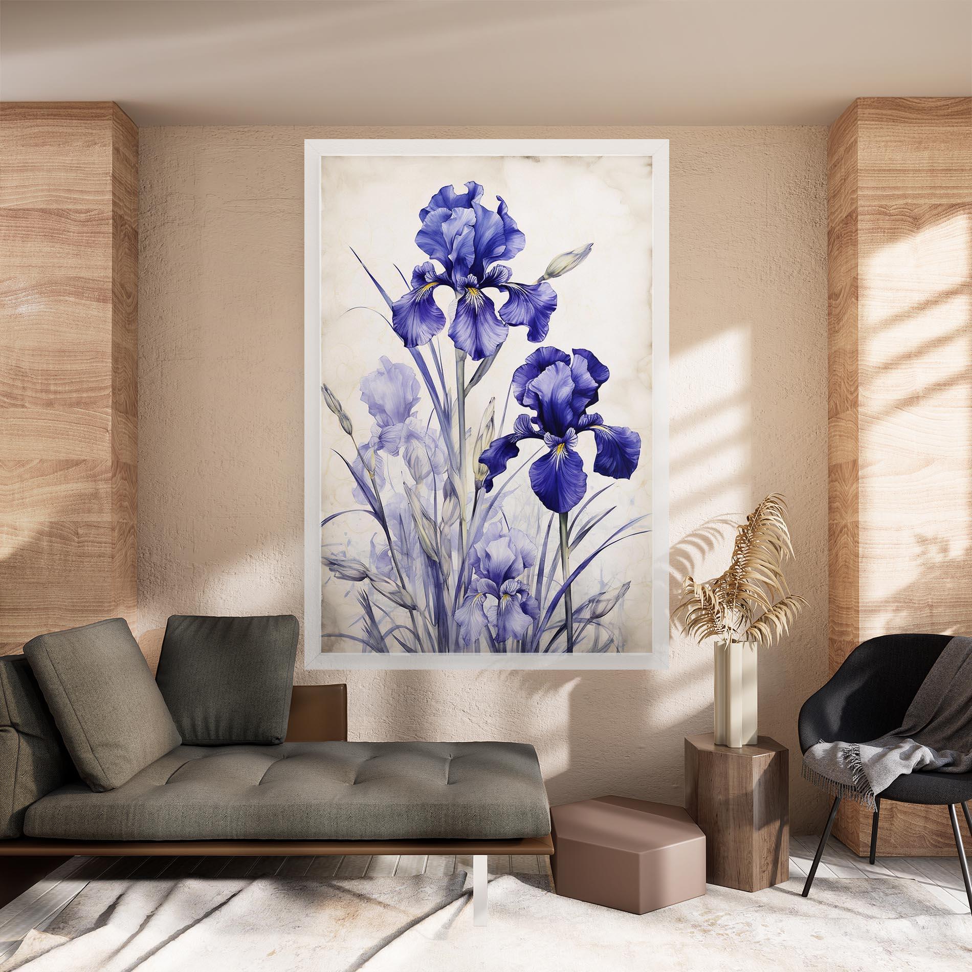 Vászonkép Irises Painting mockup 8