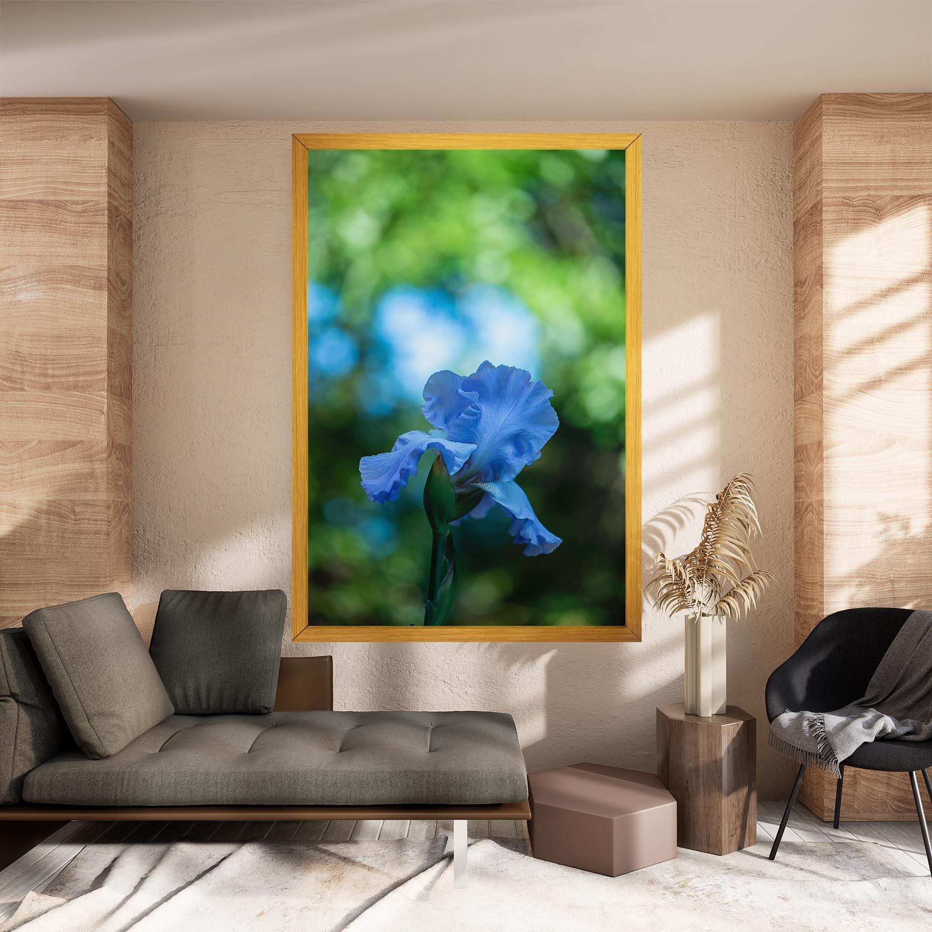 Vászonkép Blue Iris In The Garden mockup 8