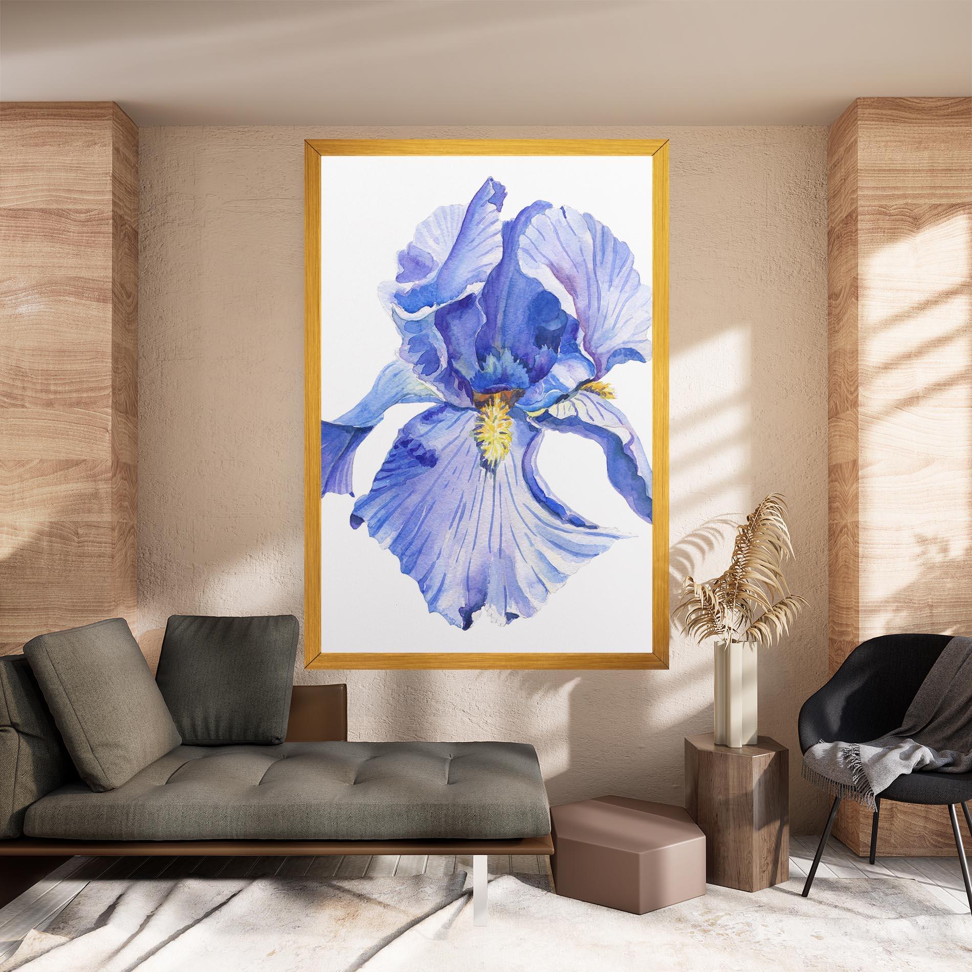 Vászonkép Purple Iris On White mockup 8
