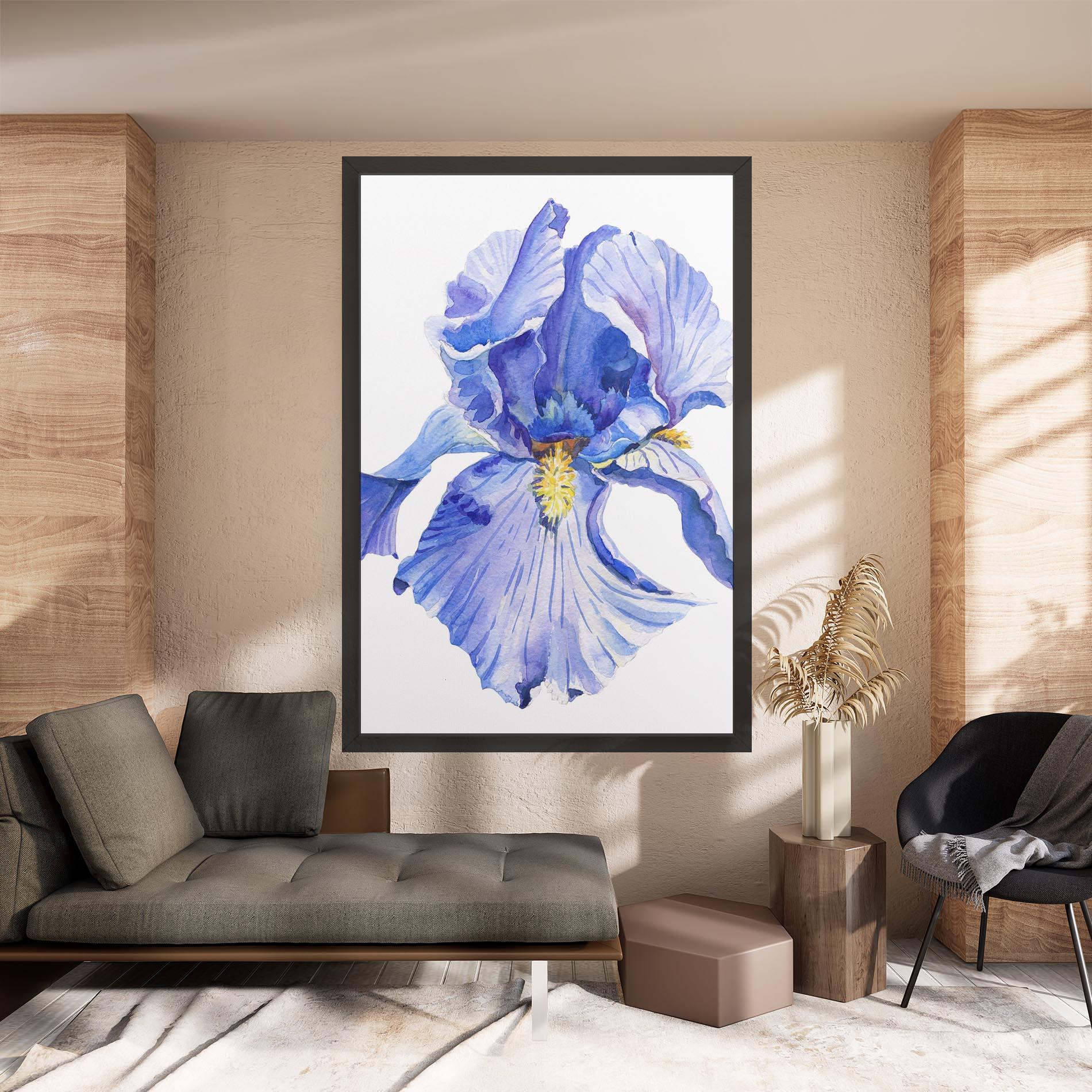 Vászonkép Purple Iris On White mockup 8