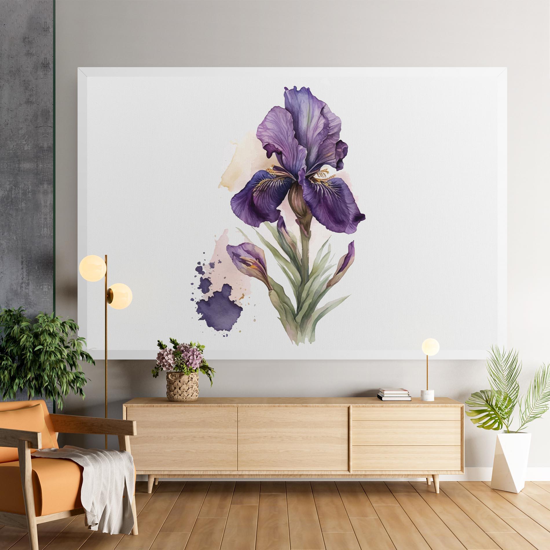 Vászonkép Beautiful Purple Iris mockup 9