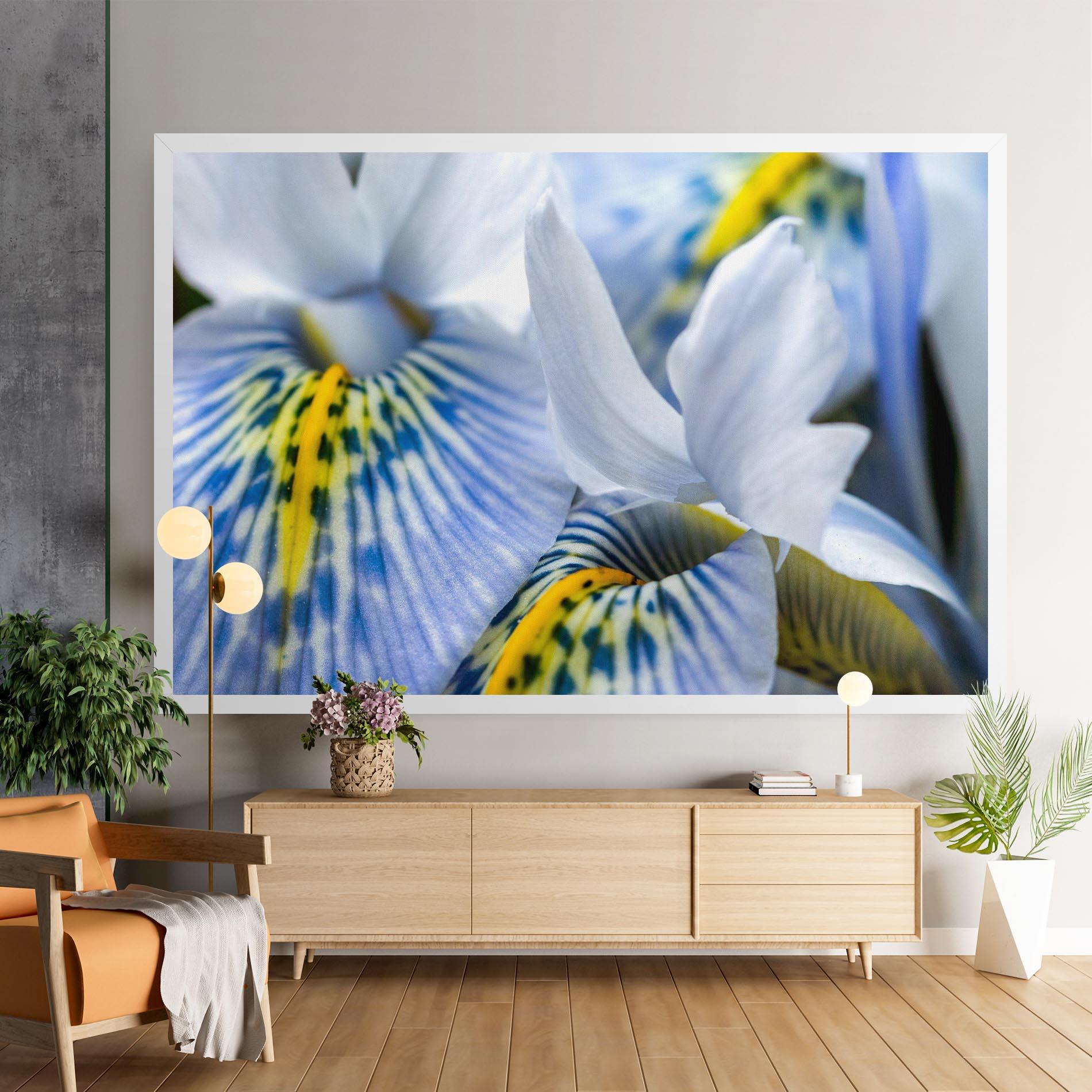 Vászonkép Blue Yellow Iris mockup 9