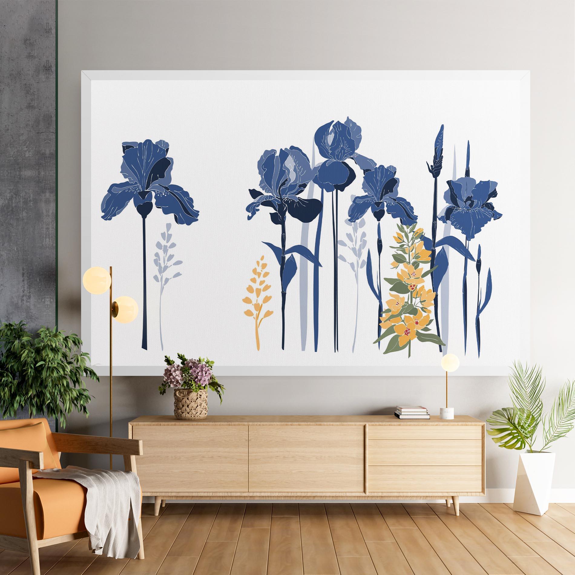 Vászonkép Iris Blue Art mockup 9