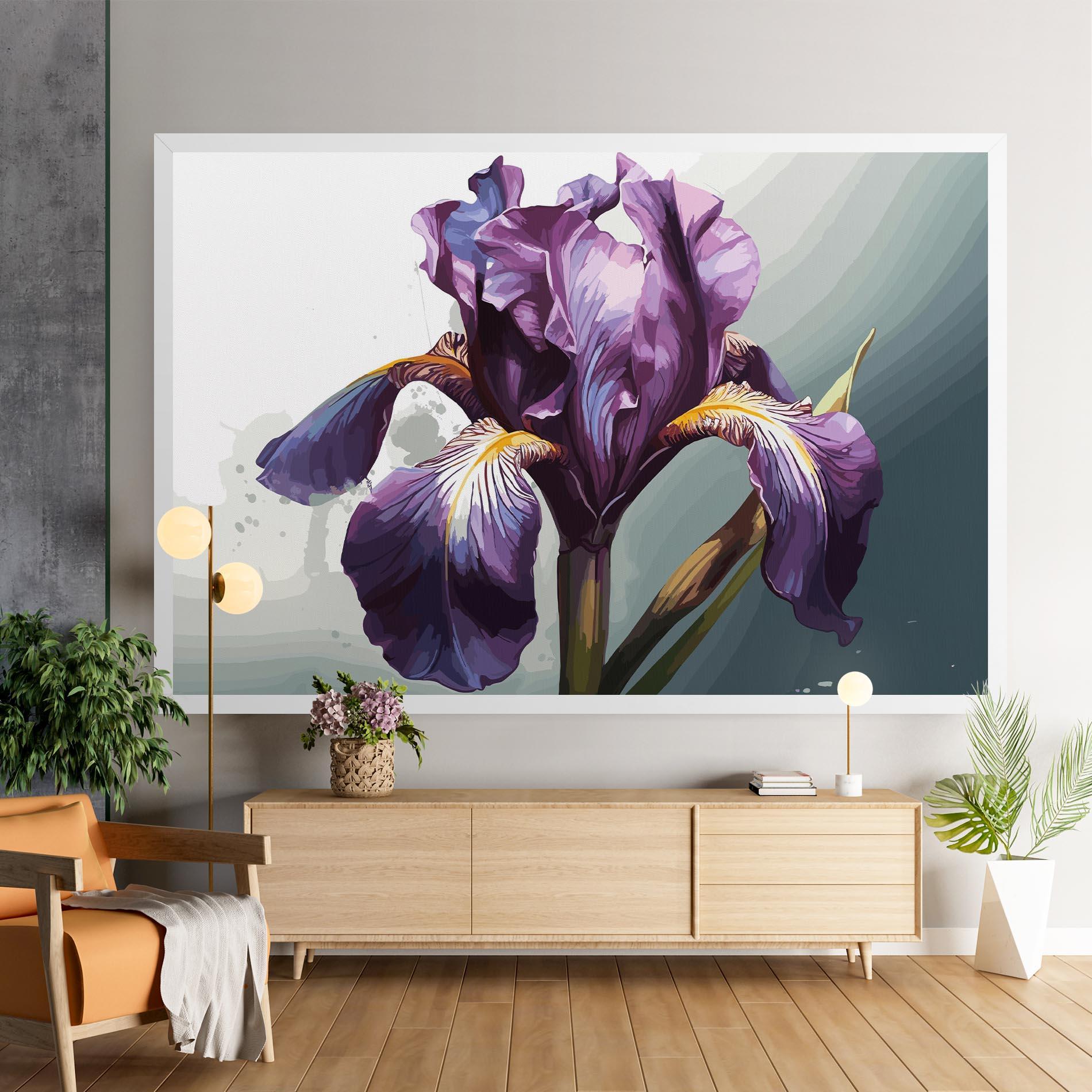 Vászonkép Purple Blue Iris mockup 9