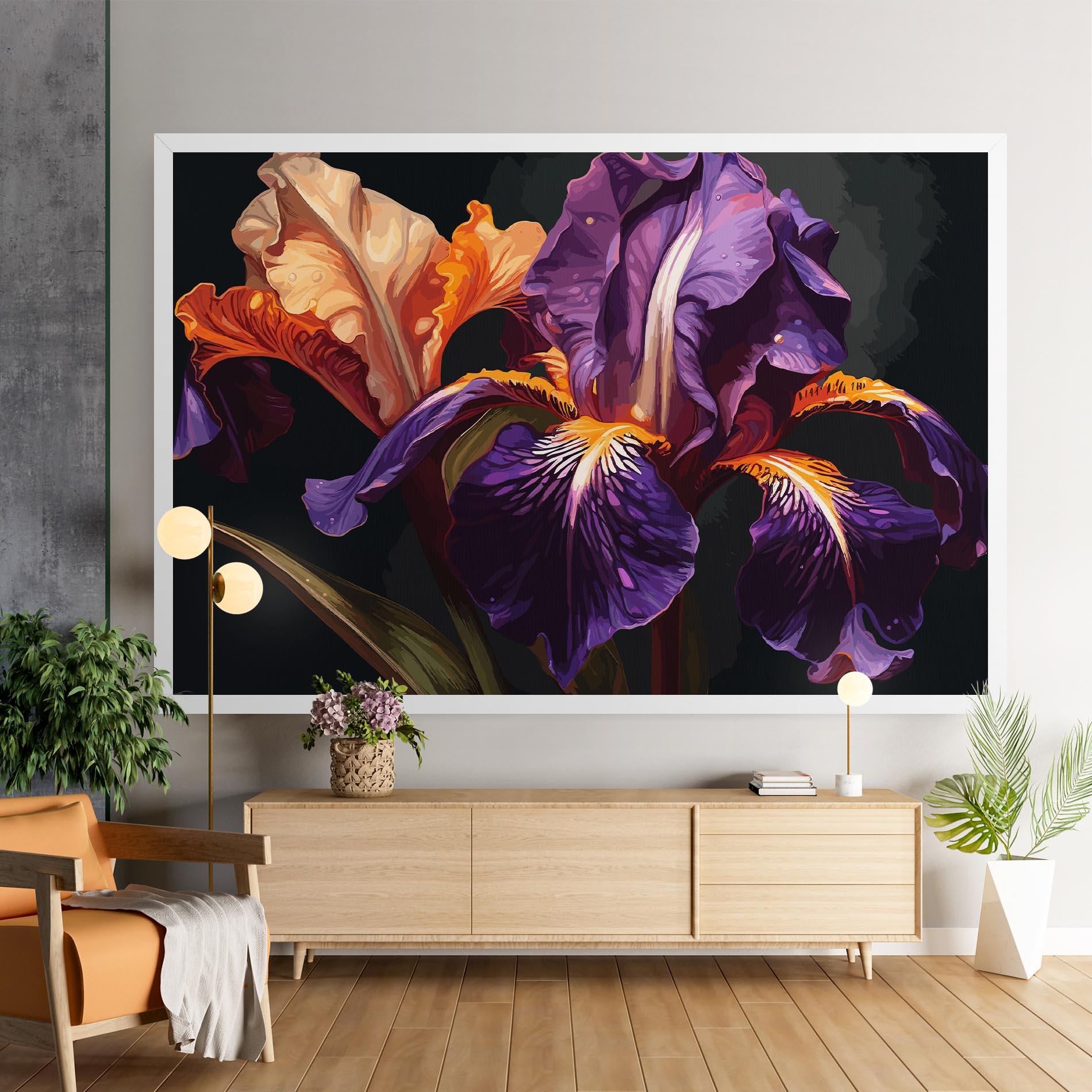 Vászonkép Purple Orange Iris mockup 9