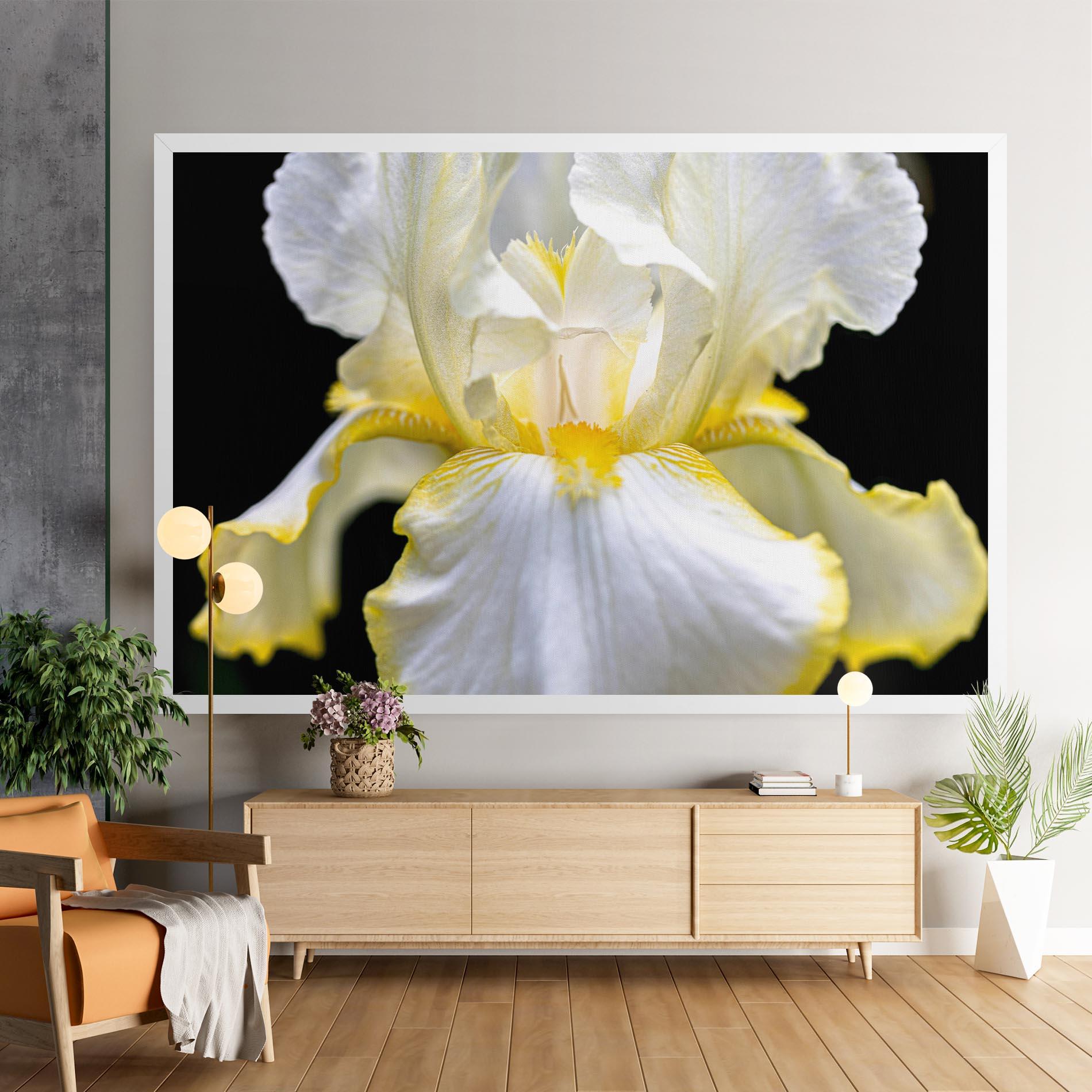 Vászonkép White Yellow Iris mockup 9