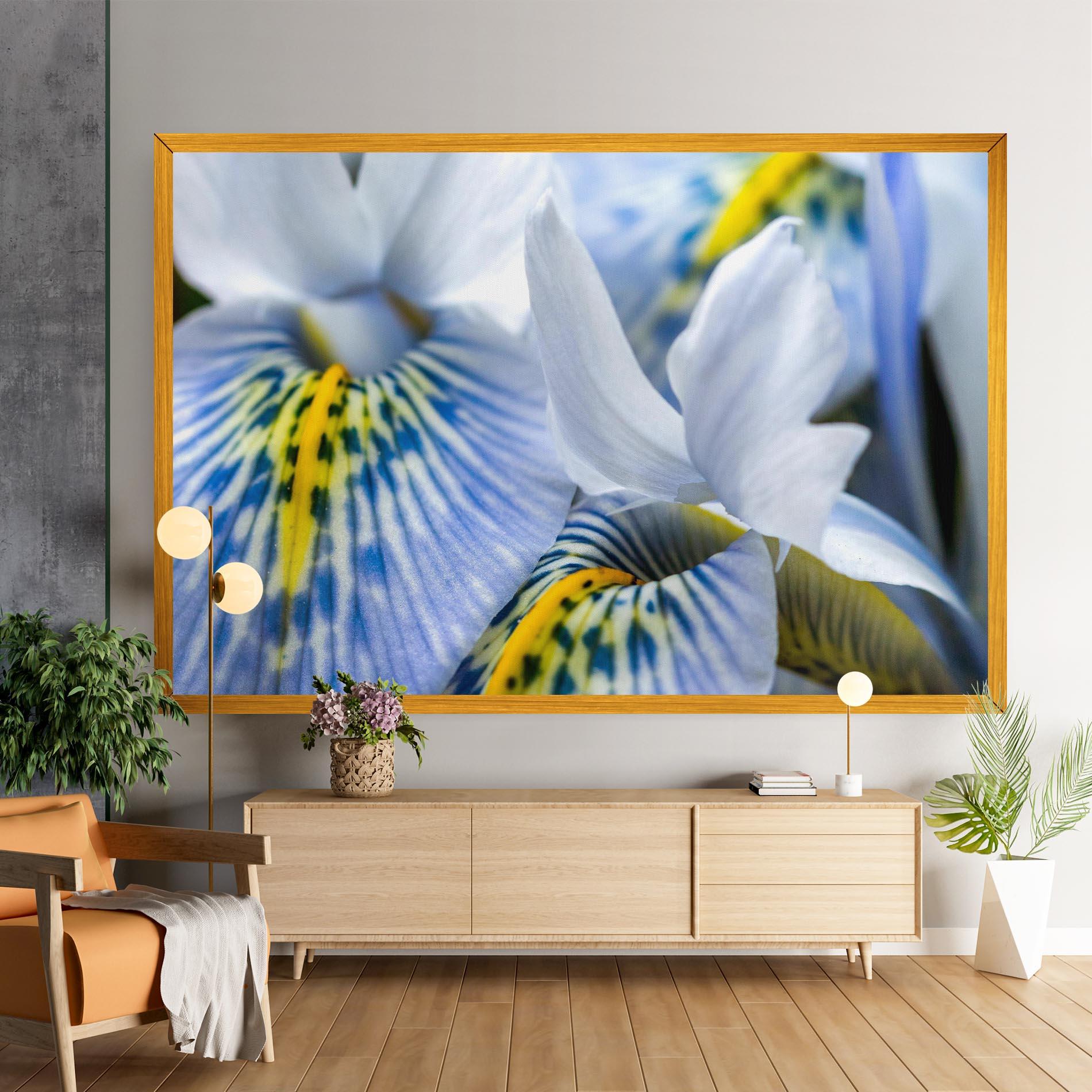 Vászonkép Blue Yellow Iris mockup 9