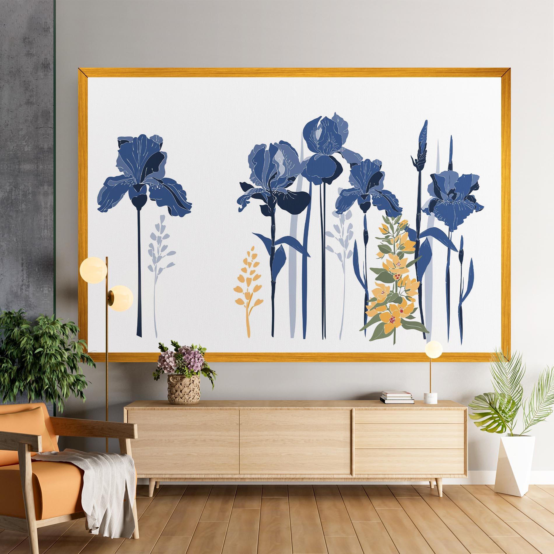 Vászonkép Iris Blue Art mockup 9