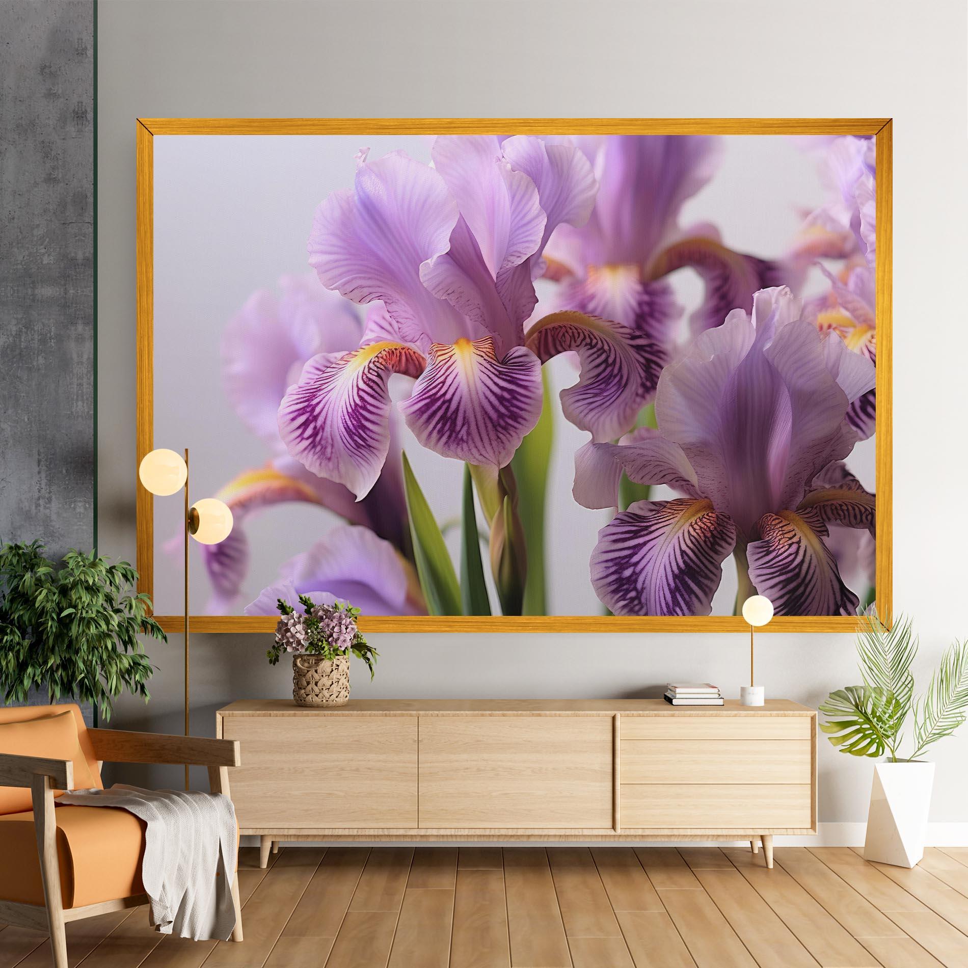 Vászonkép Iris In Vase mockup 9