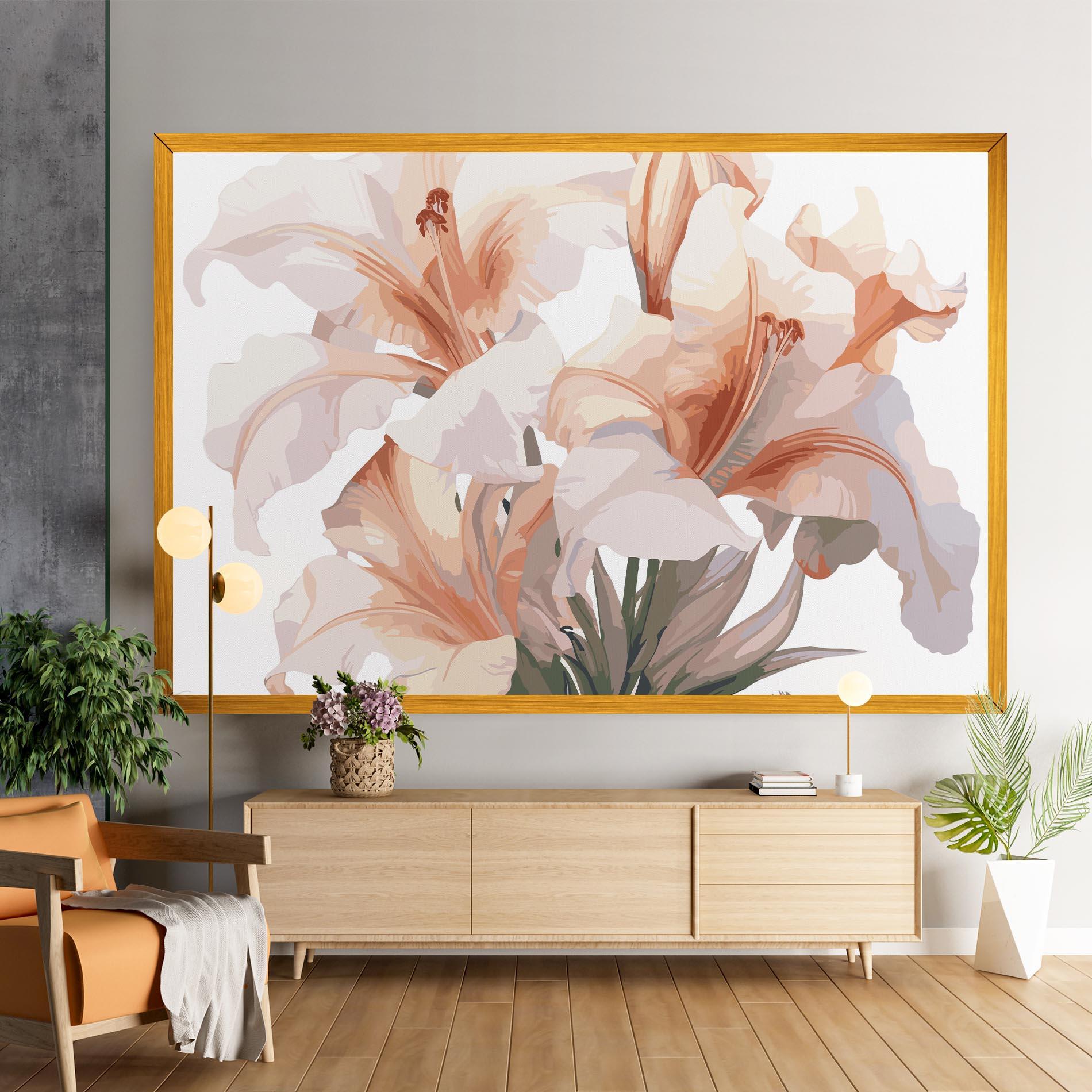 Vászonkép Light Orange Iris mockup 9