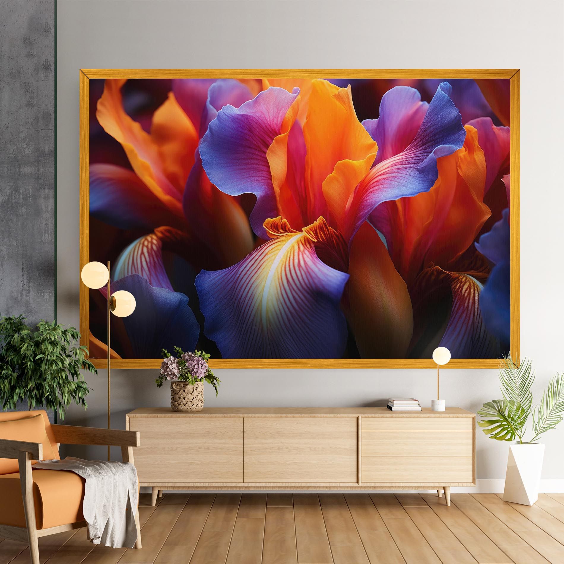 Orange Purple Iris mockup 9
