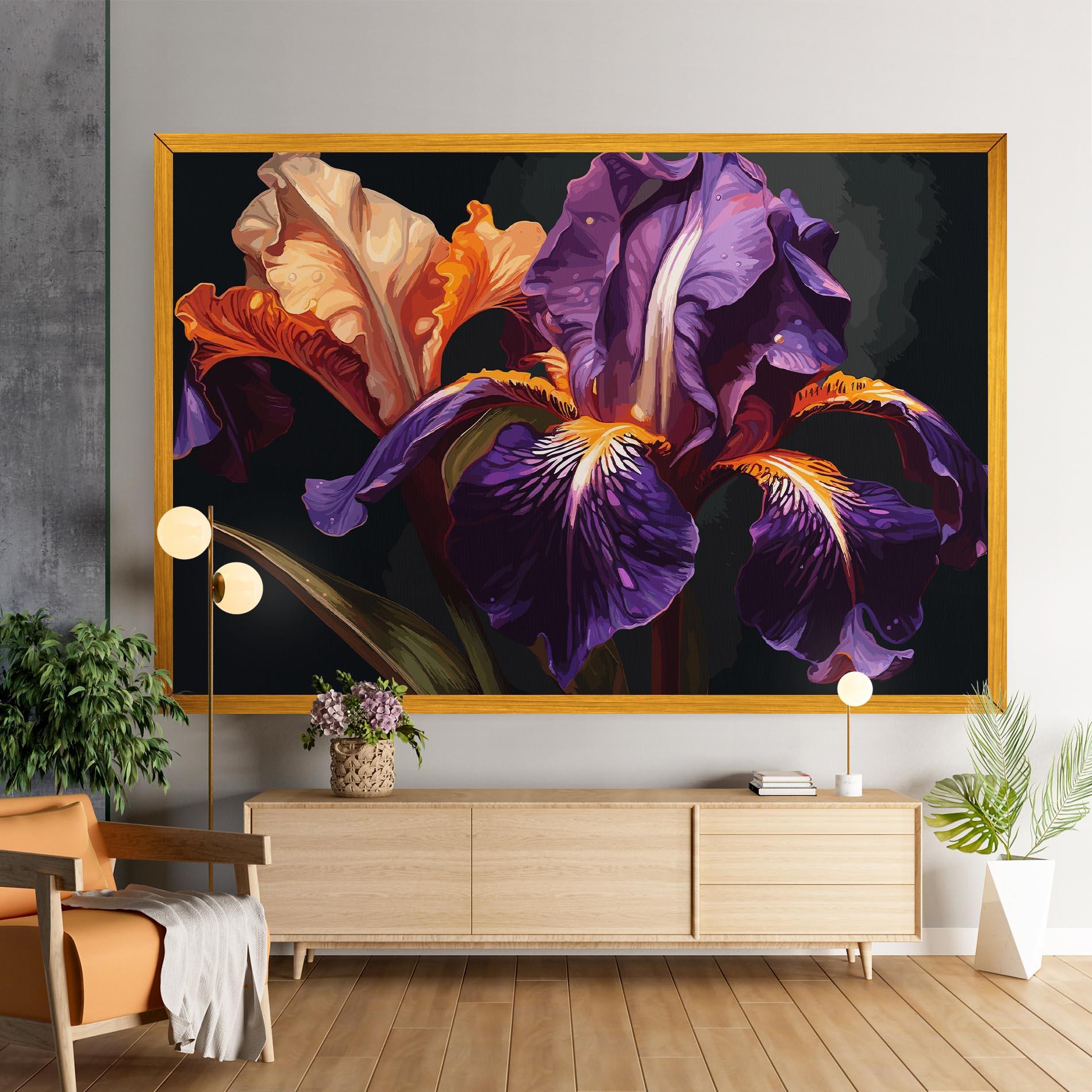 Vászonkép Purple Orange Iris mockup 9